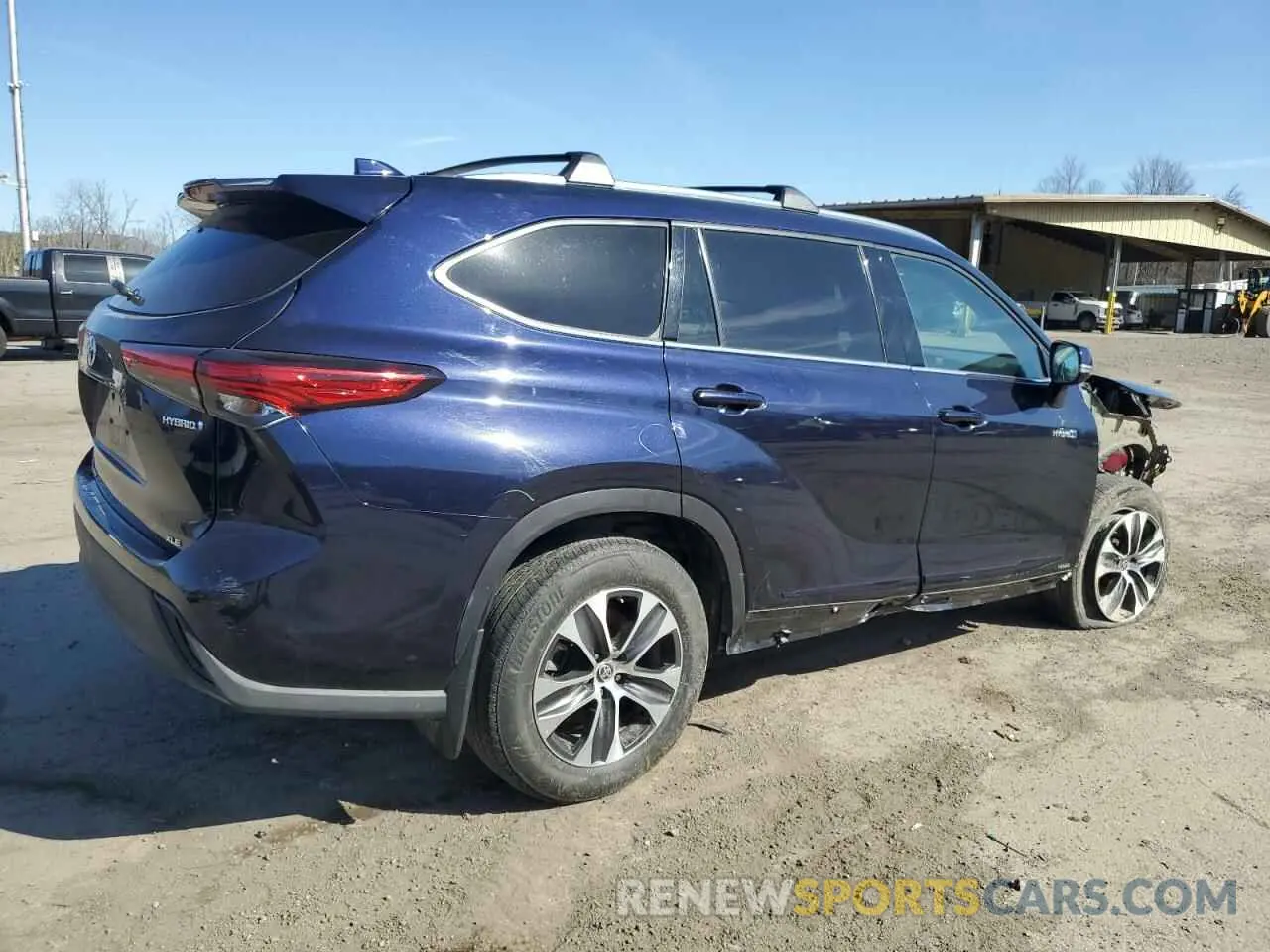 3 fotografías del automóvil dañado 5TDHBRCH5LS503821 TOYOTA HIGHLANDER 2020