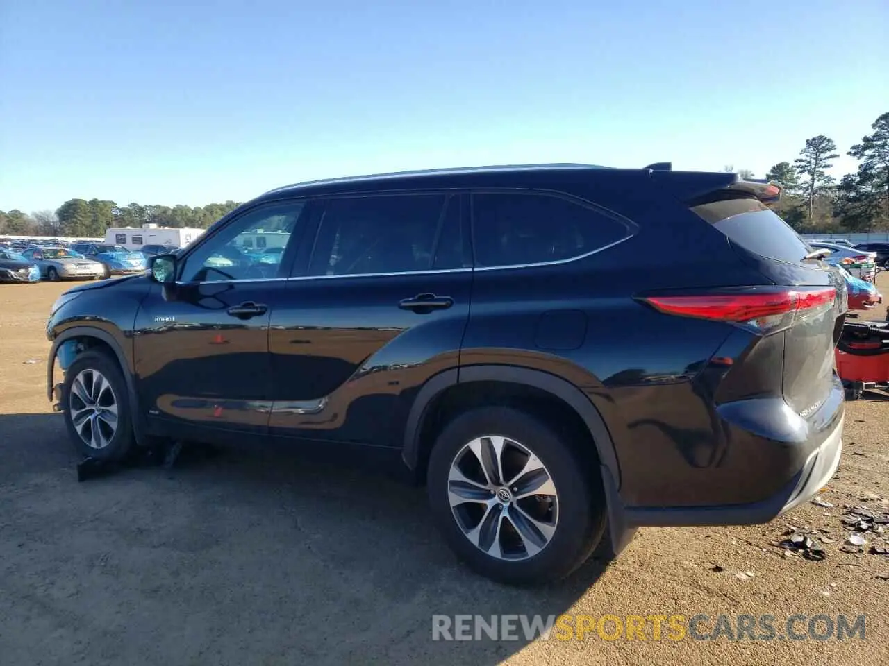 2 fotografías del automóvil dañado 5TDHBRCH5LS506153 TOYOTA HIGHLANDER 2020