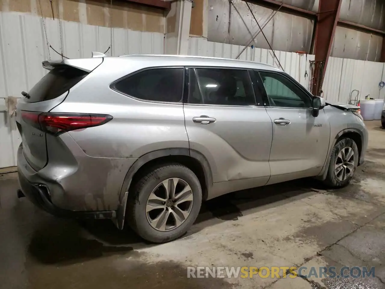 3 fotografías del automóvil dañado 5TDHBRCH6LS502256 TOYOTA HIGHLANDER 2020
