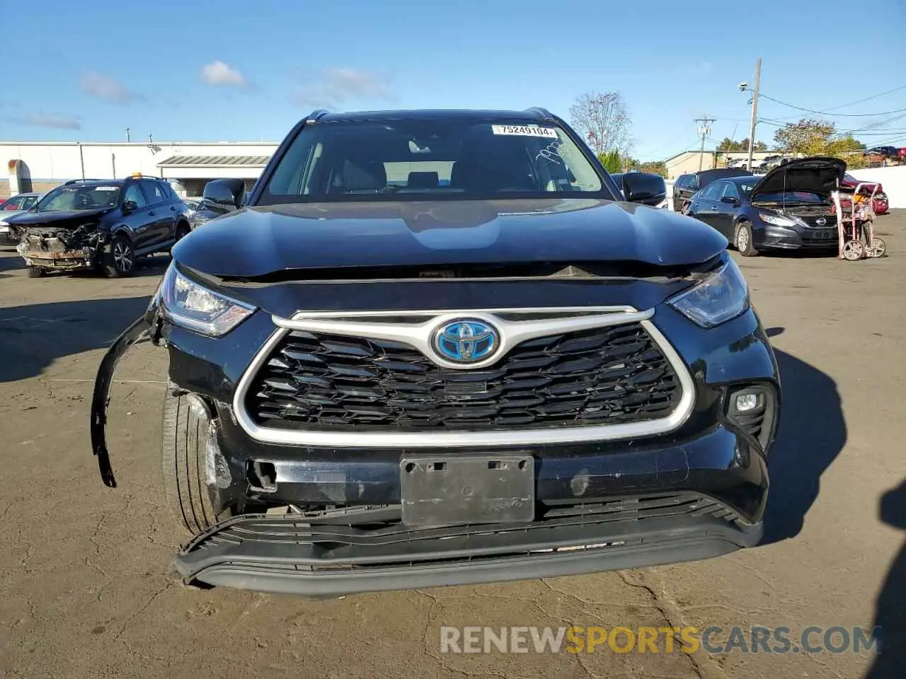 5 fotografías del automóvil dañado 5TDHBRCHXLS505502 TOYOTA HIGHLANDER 2020