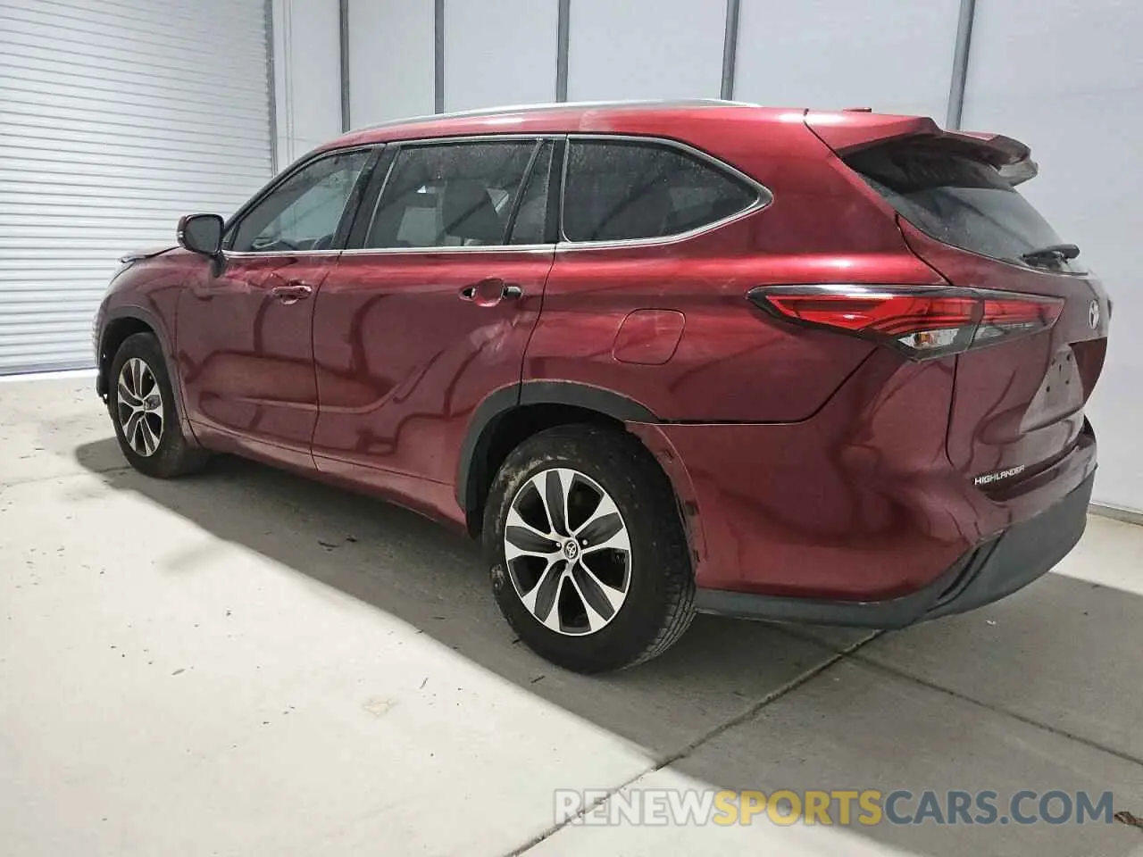 2 fotografías del automóvil dañado 5TDHZRAH0LS504910 TOYOTA HIGHLANDER 2020