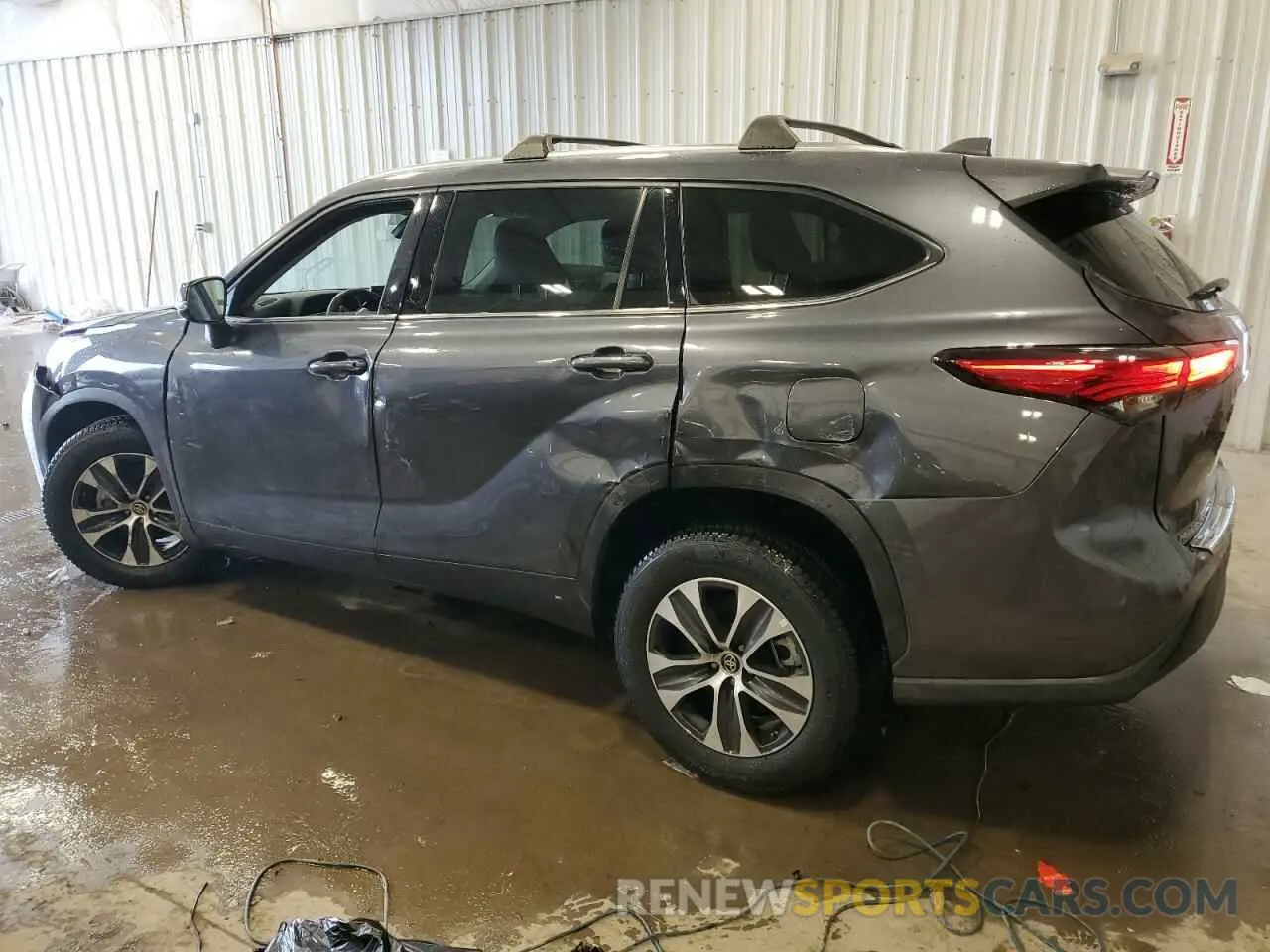 2 fotografías del automóvil dañado 5TDHZRAH2LS013609 TOYOTA HIGHLANDER 2020