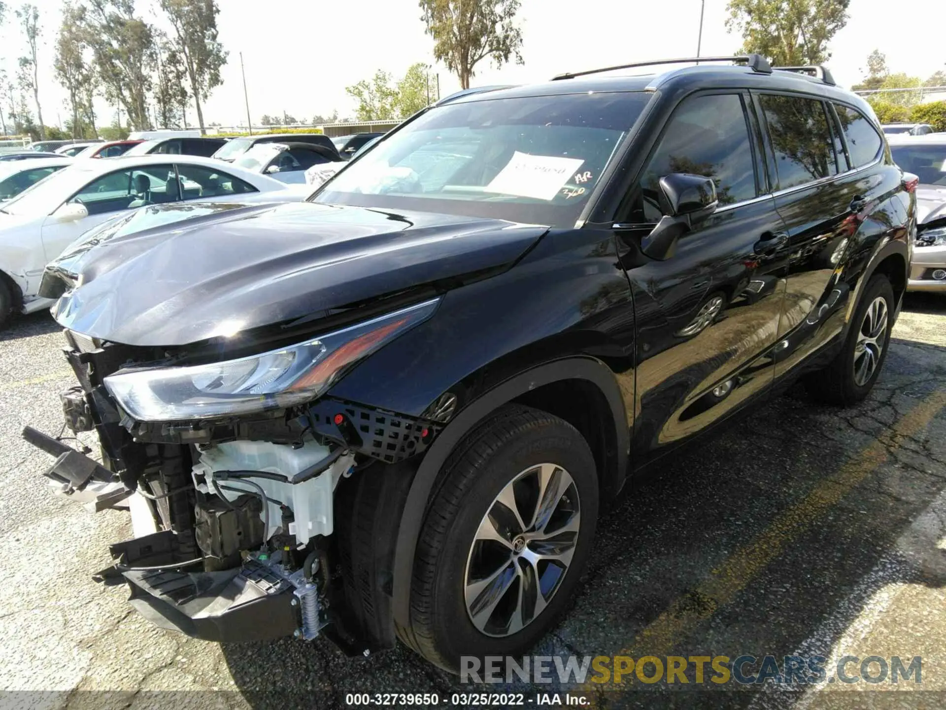 2 fotografías del automóvil dañado 5TDHZRAH6LS512168 TOYOTA HIGHLANDER 2020