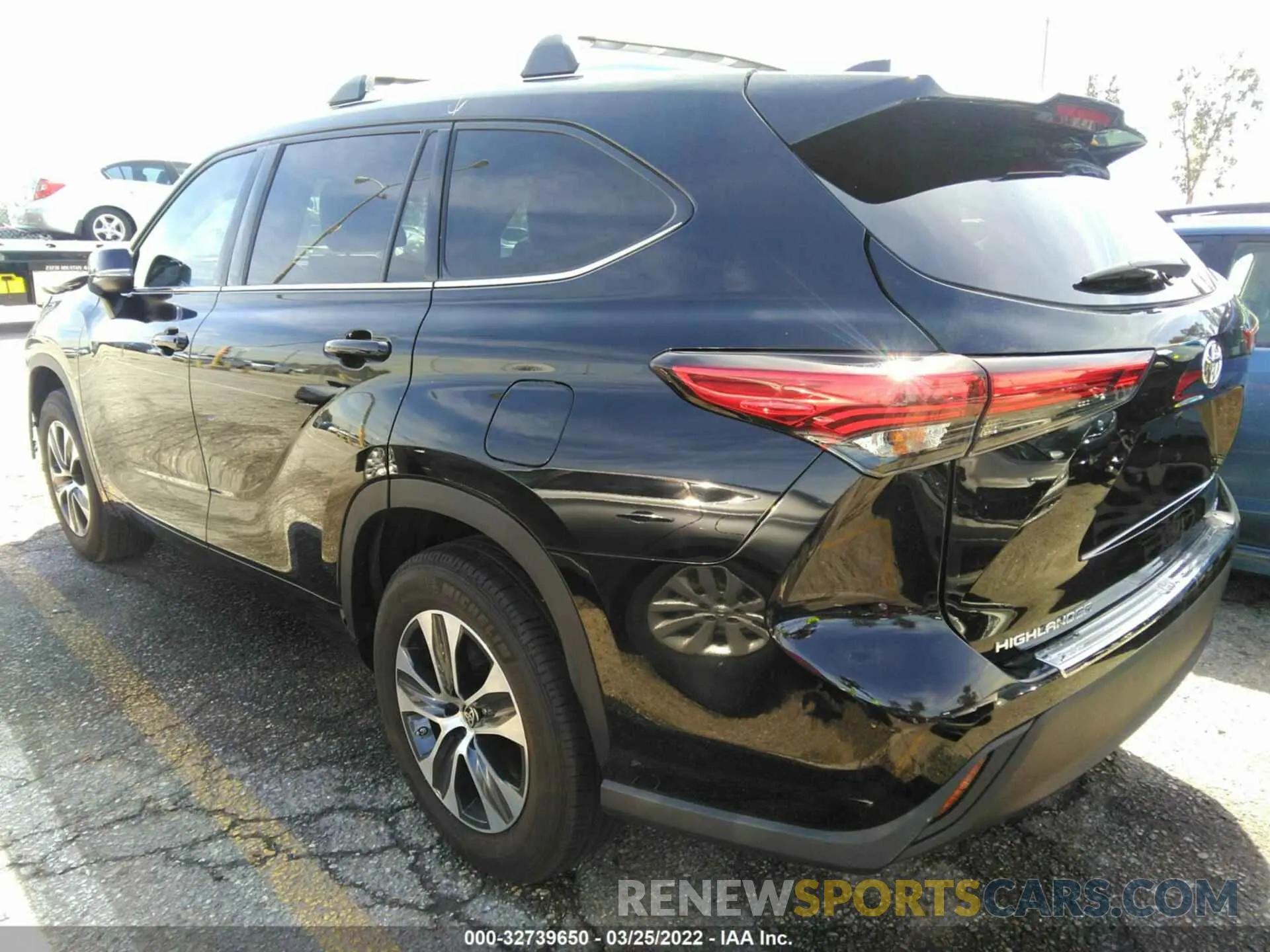 3 fotografías del automóvil dañado 5TDHZRAH6LS512168 TOYOTA HIGHLANDER 2020