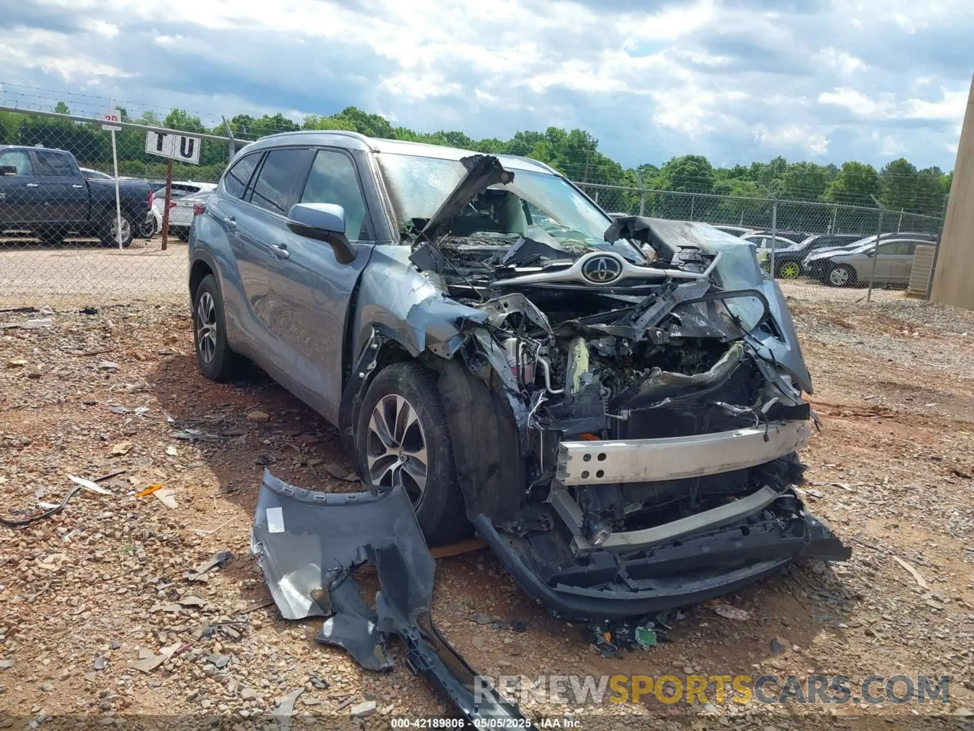 1 fotografías del automóvil dañado 5TDHZRAHXLS027905 TOYOTA HIGHLANDER 2020