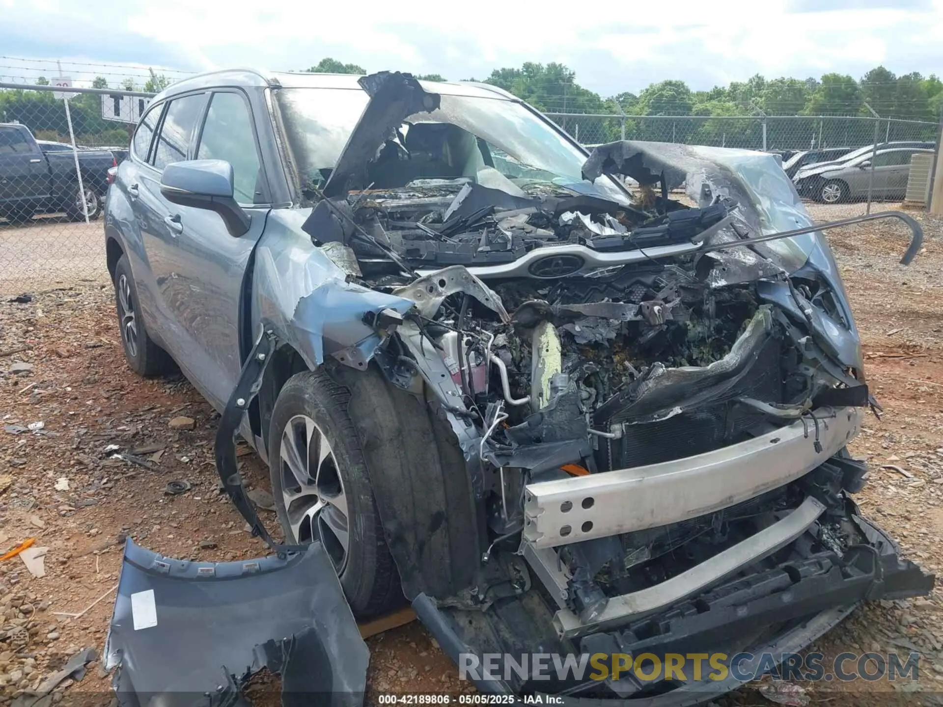 18 fotografías del automóvil dañado 5TDHZRAHXLS027905 TOYOTA HIGHLANDER 2020