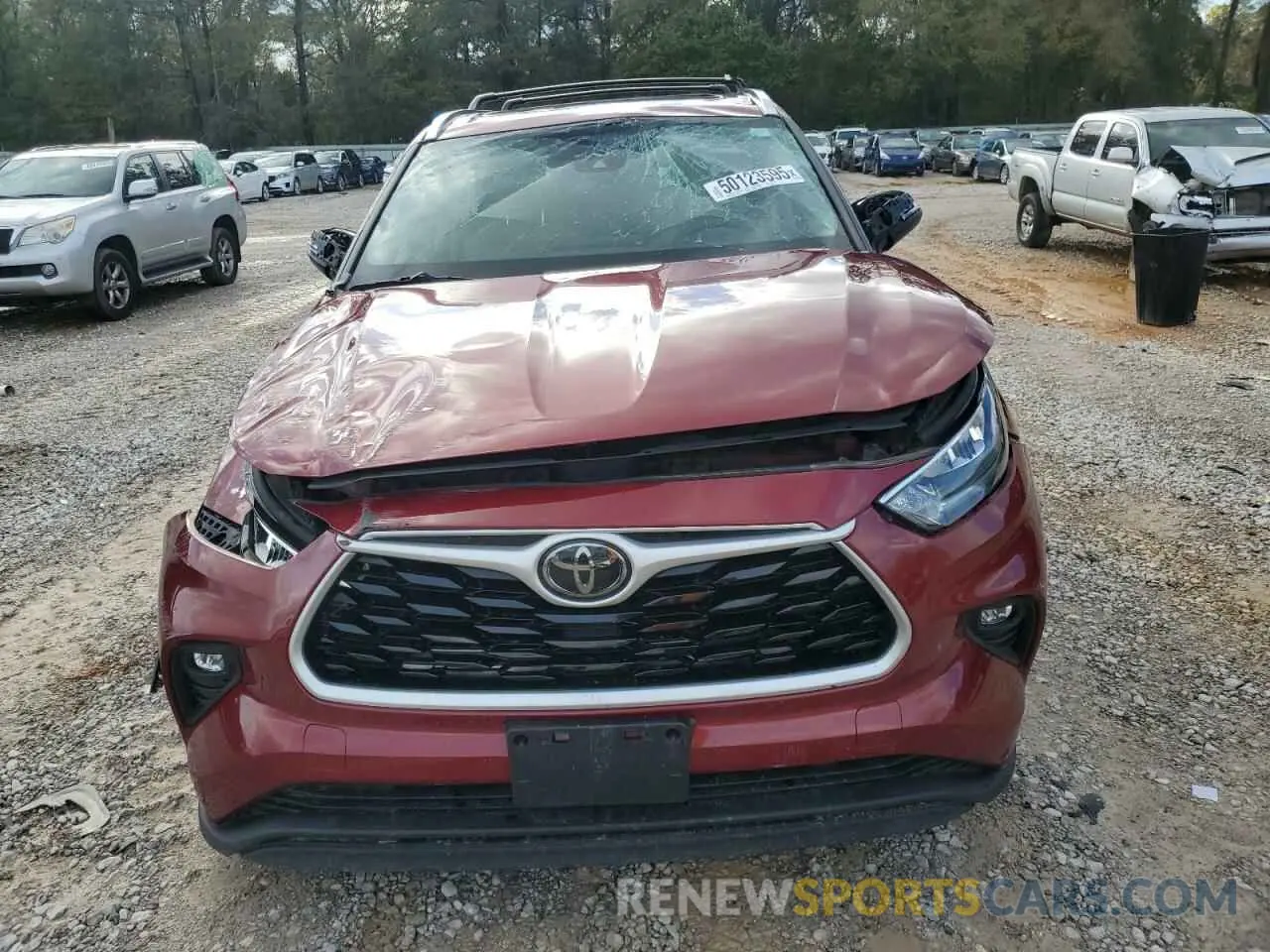 5 fotografías del automóvil dañado 5TDHZRBH2LS014340 TOYOTA HIGHLANDER 2020