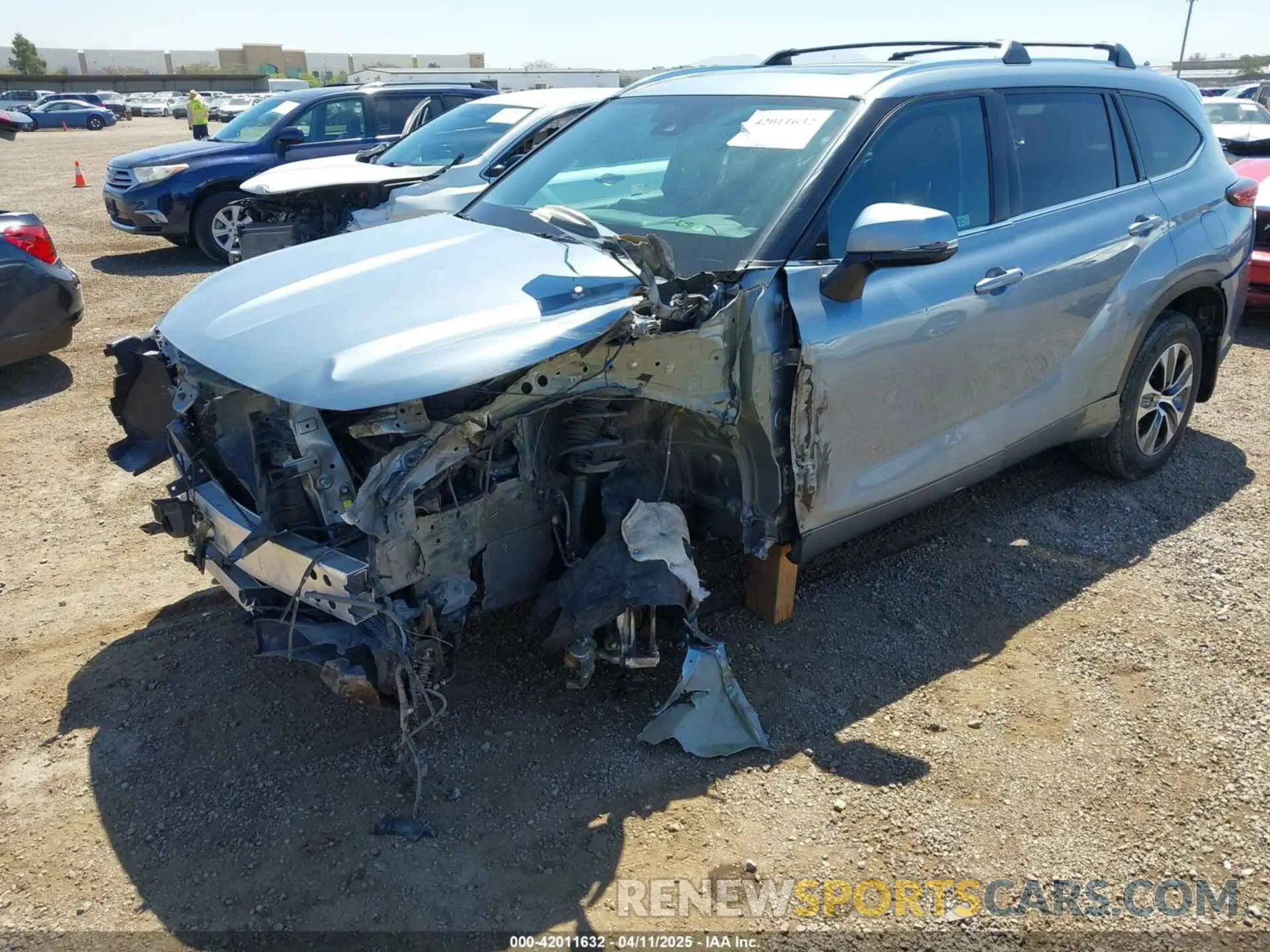 6 fotografías del automóvil dañado 5TDHZRBH3LS020065 TOYOTA HIGHLANDER 2020