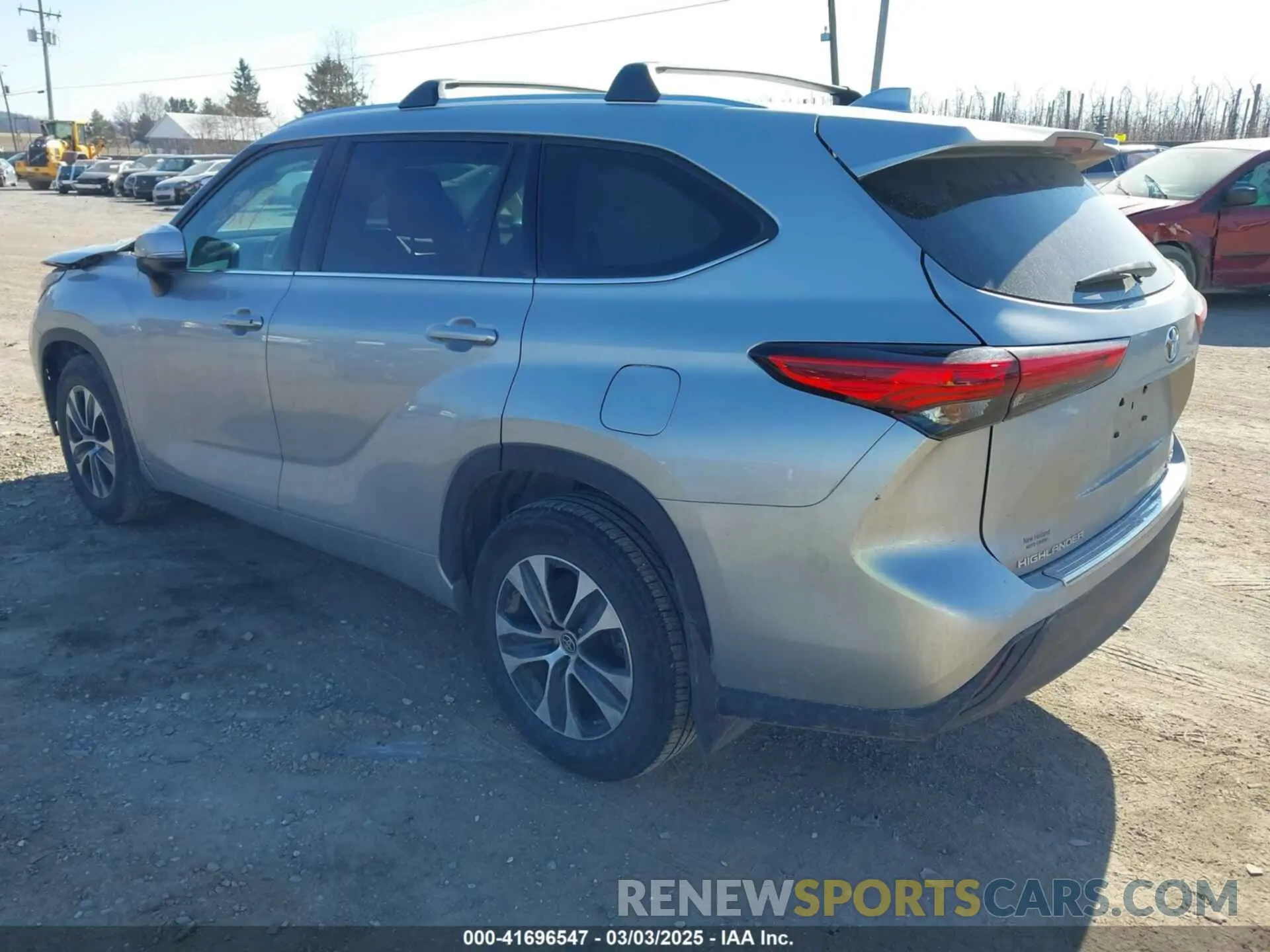 3 fotografías del automóvil dañado 5TDHZRBH4LS003176 TOYOTA HIGHLANDER 2020