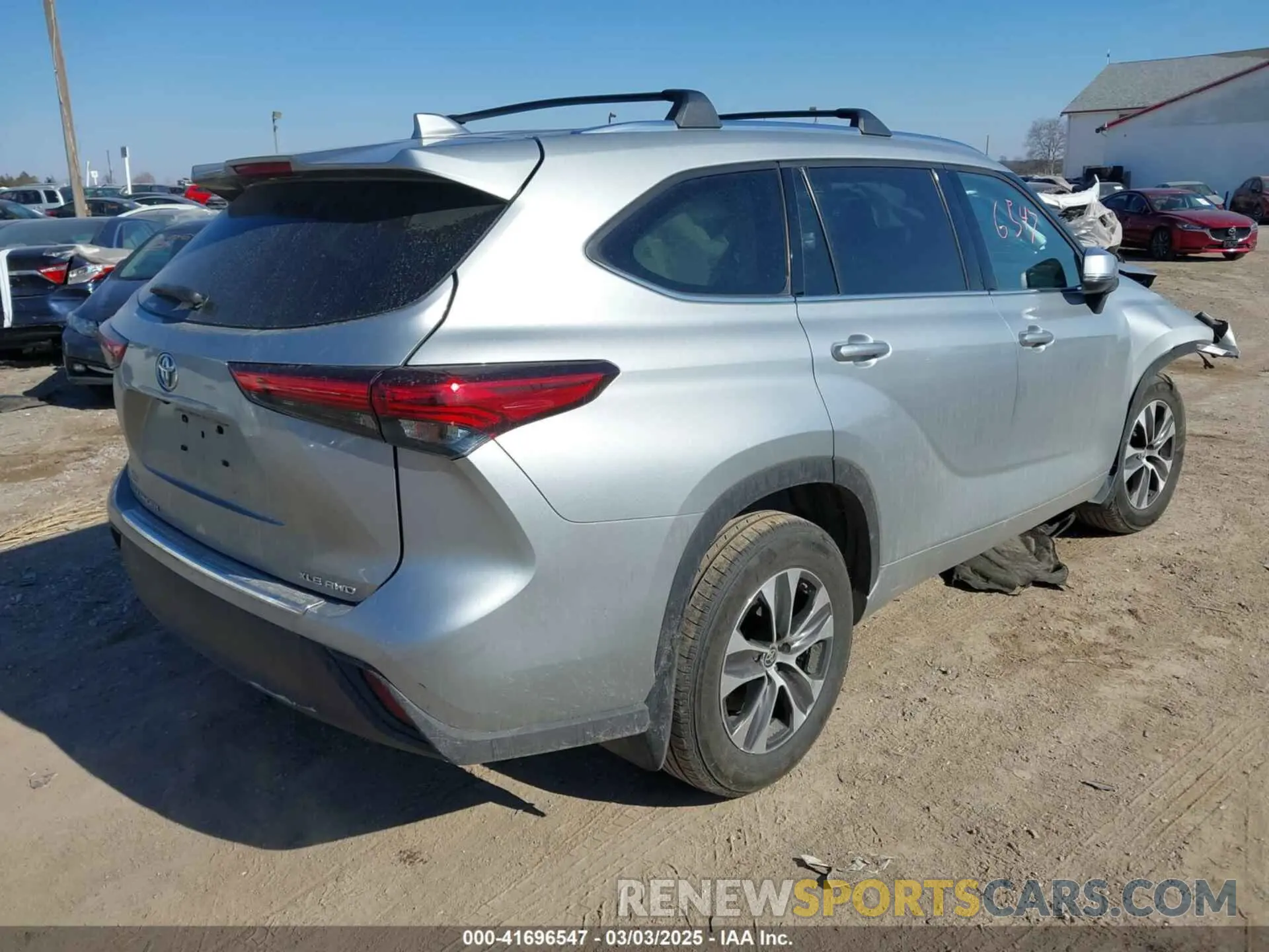 4 fotografías del automóvil dañado 5TDHZRBH4LS003176 TOYOTA HIGHLANDER 2020