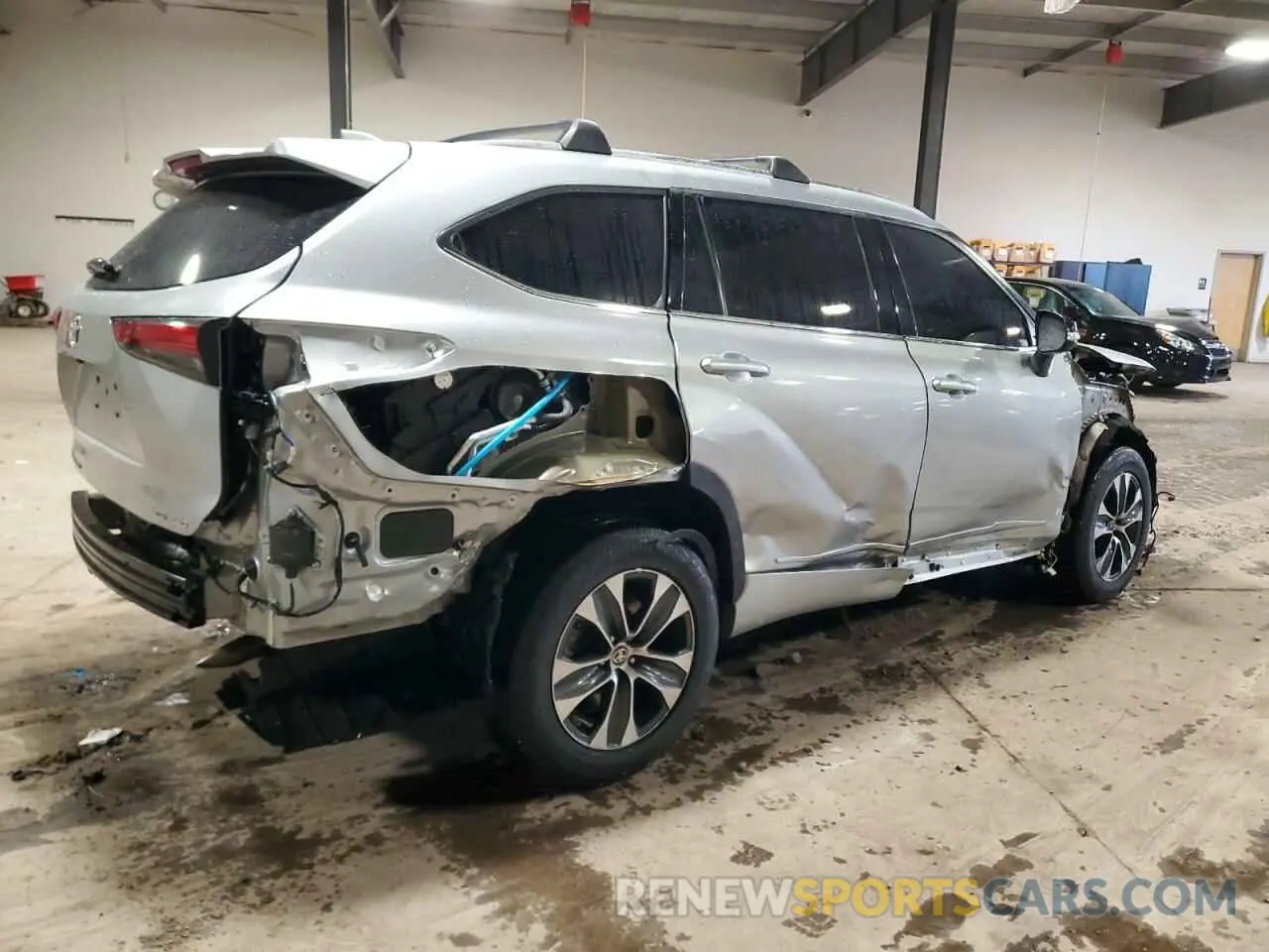 3 fotografías del automóvil dañado 5TDHZRBH8LS517595 TOYOTA HIGHLANDER 2020