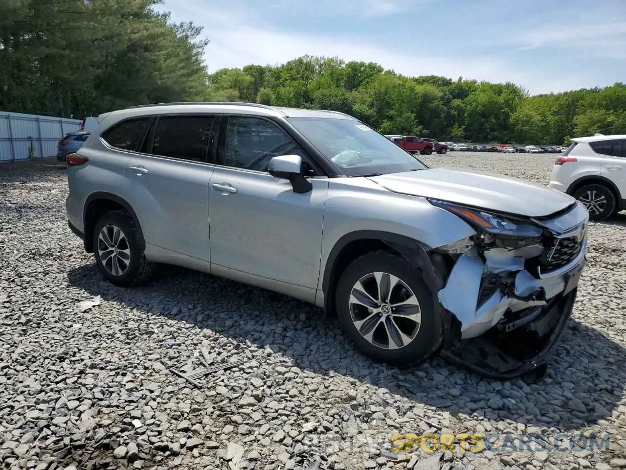 4 fotografías del automóvil dañado 5TDHZRBH9LS506413 TOYOTA HIGHLANDER 2020