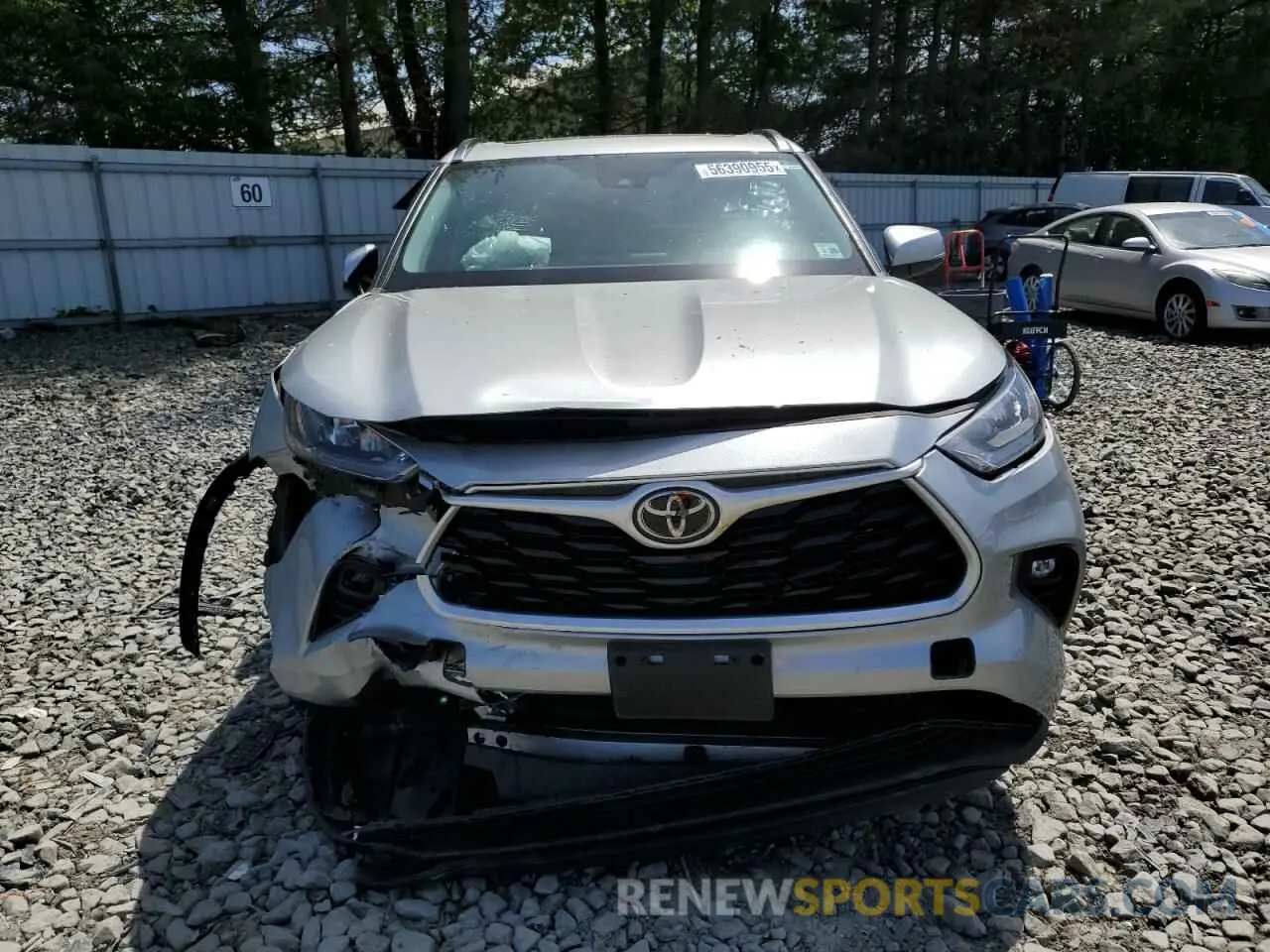 5 fotografías del automóvil dañado 5TDHZRBH9LS506413 TOYOTA HIGHLANDER 2020