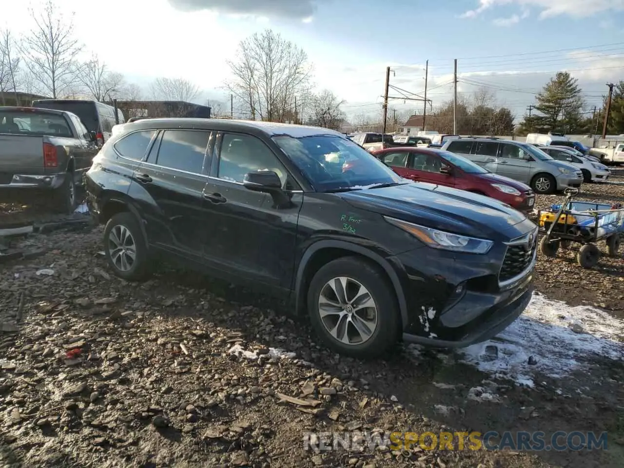 4 fotografías del automóvil dañado 5TDHZRBH9LS513930 TOYOTA HIGHLANDER 2020