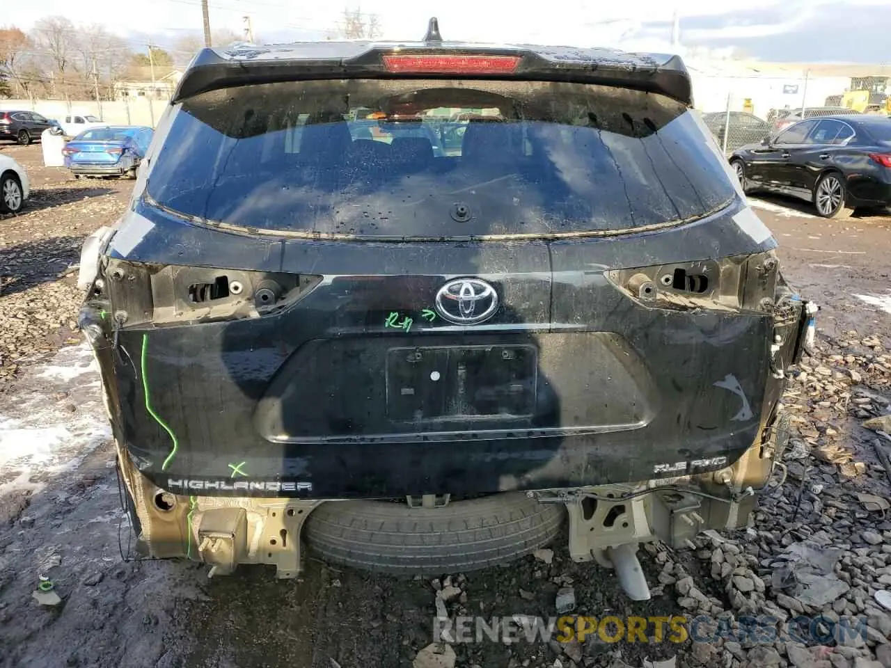 6 fotografías del automóvil dañado 5TDHZRBH9LS513930 TOYOTA HIGHLANDER 2020