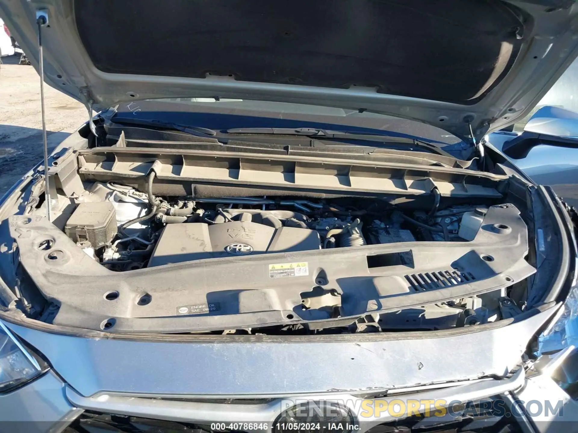 10 fotografías del automóvil dañado 5TDHZRBHXLS038885 TOYOTA HIGHLANDER 2020