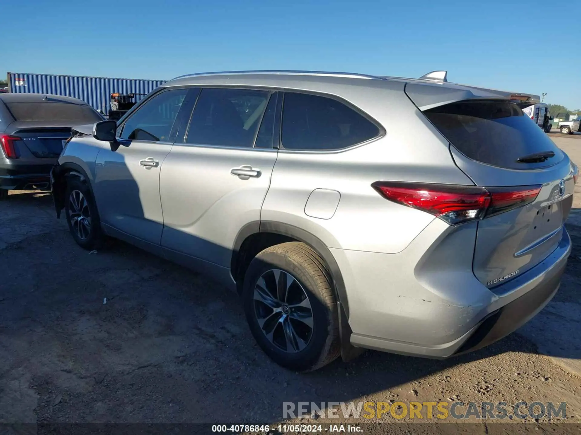 3 fotografías del automóvil dañado 5TDHZRBHXLS038885 TOYOTA HIGHLANDER 2020