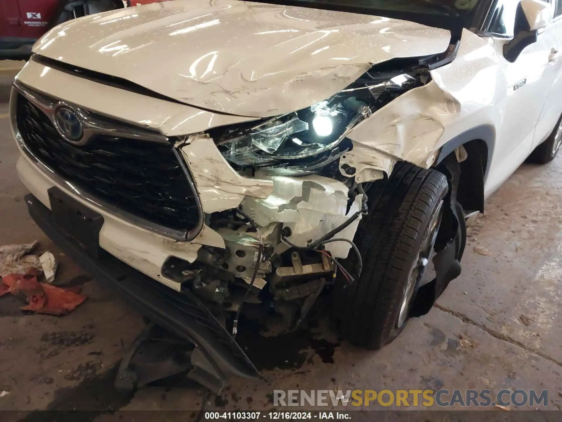 6 fotografías del automóvil dañado 5TDXBRCH8LS006726 TOYOTA HIGHLANDER 2020