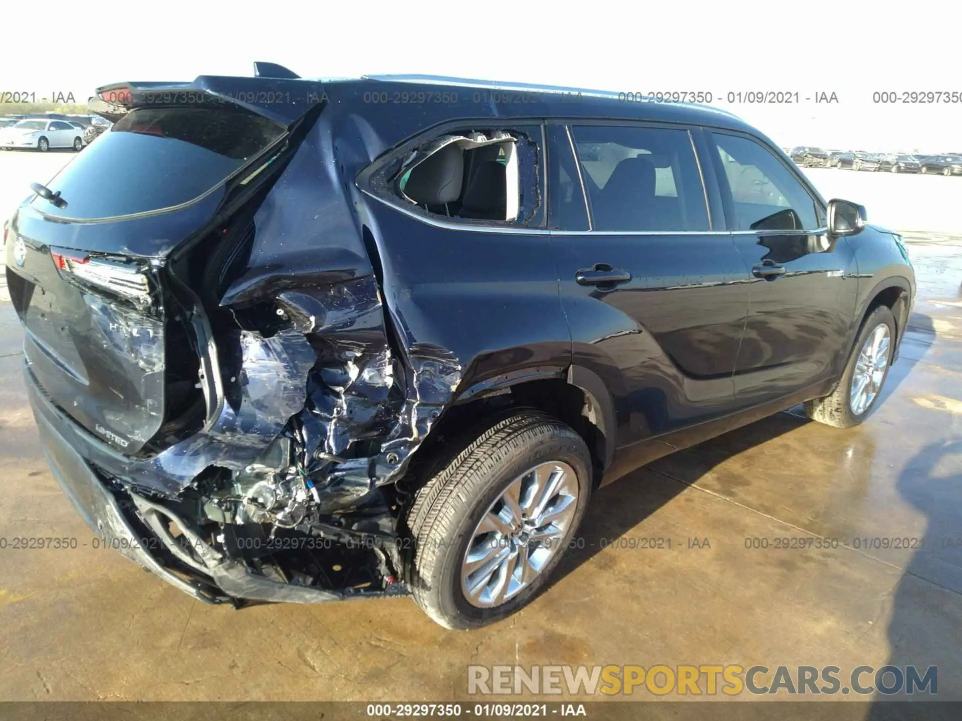 4 fotografías del automóvil dañado 5TDYARAH5LS003261 TOYOTA HIGHLANDER 2020