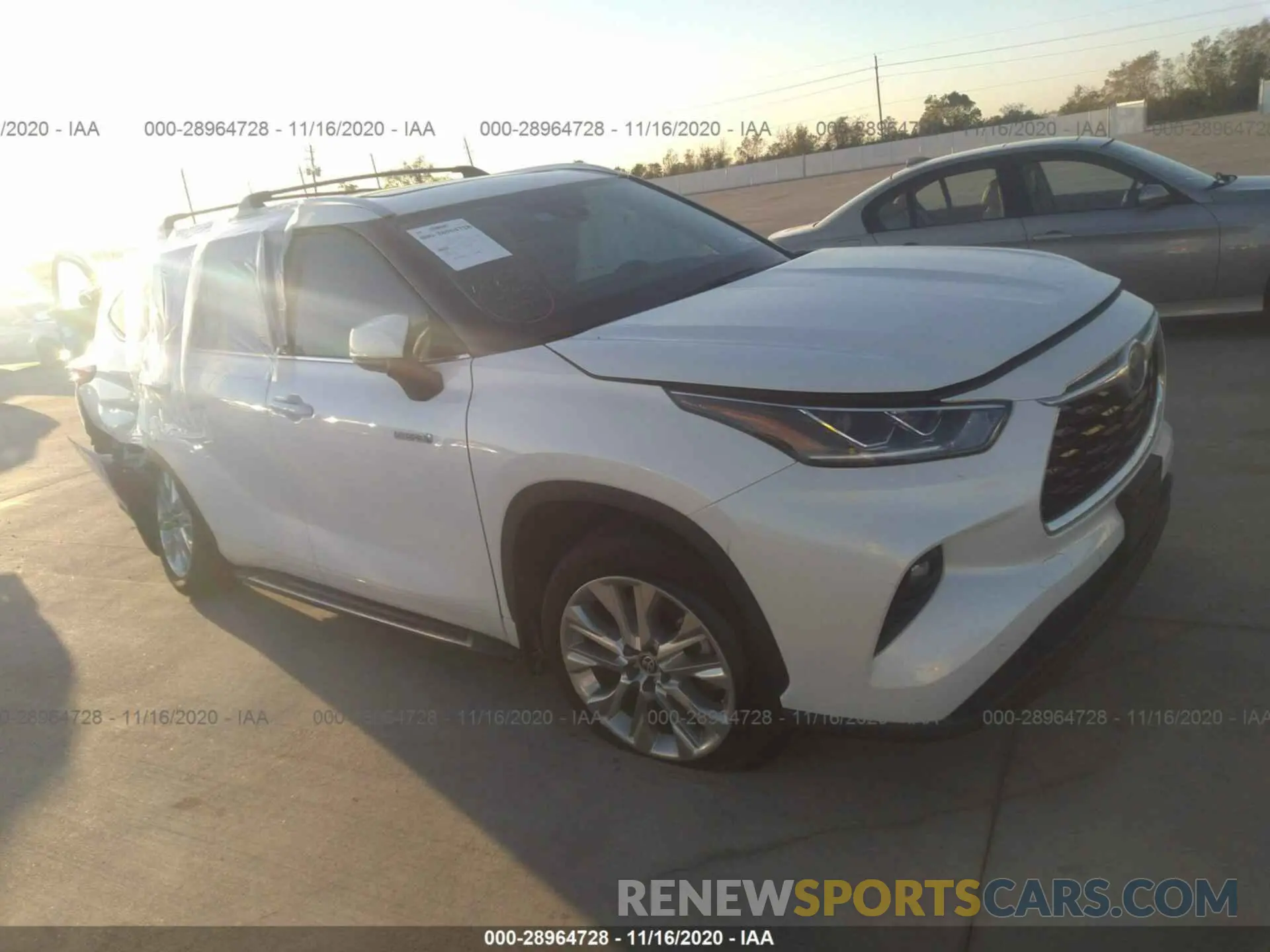 1 fotografías del automóvil dañado 5TDYARAH9LS000363 TOYOTA HIGHLANDER 2020