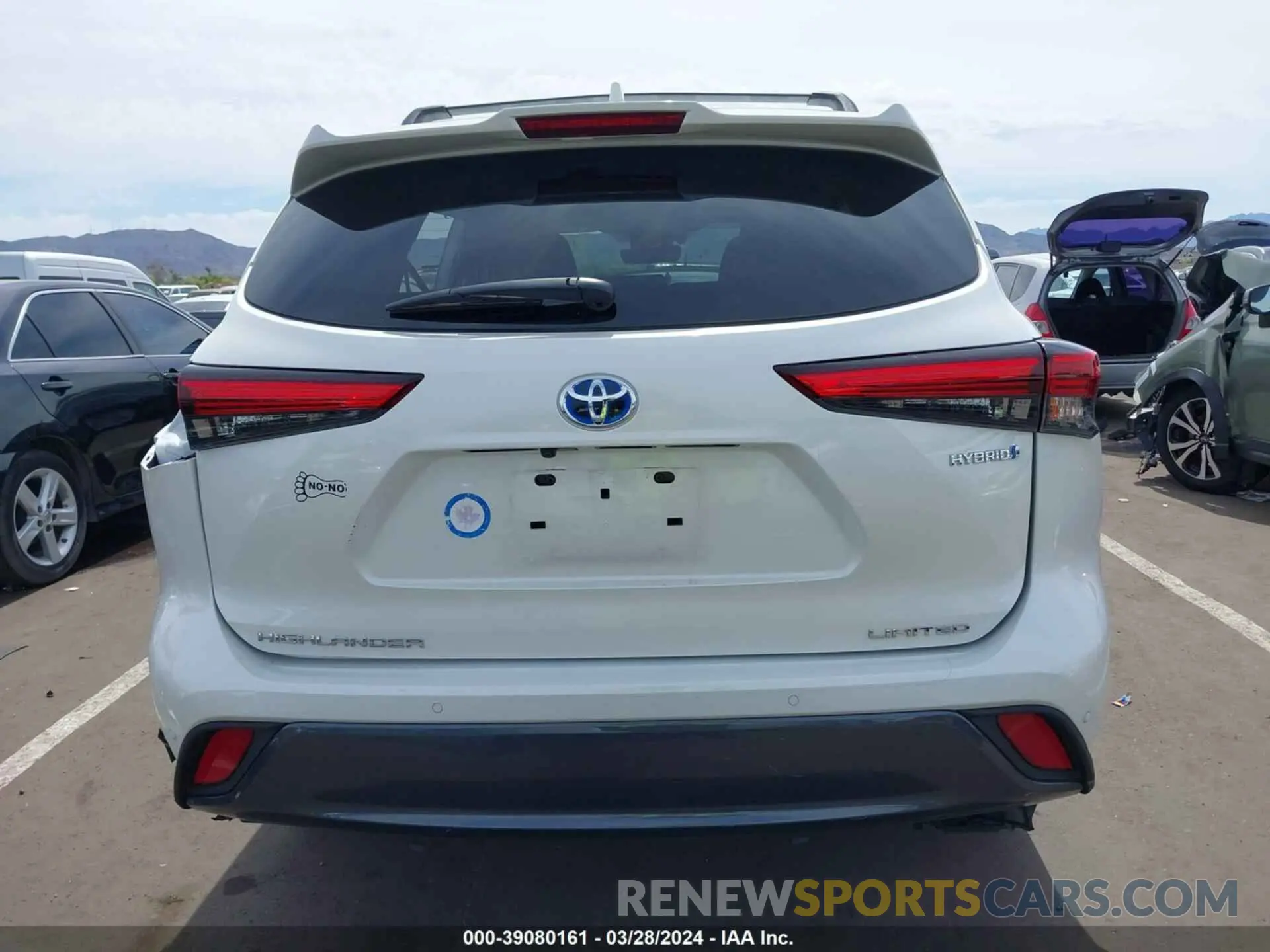 17 fotografías del automóvil dañado 5TDYARAH9LS002212 TOYOTA HIGHLANDER 2020