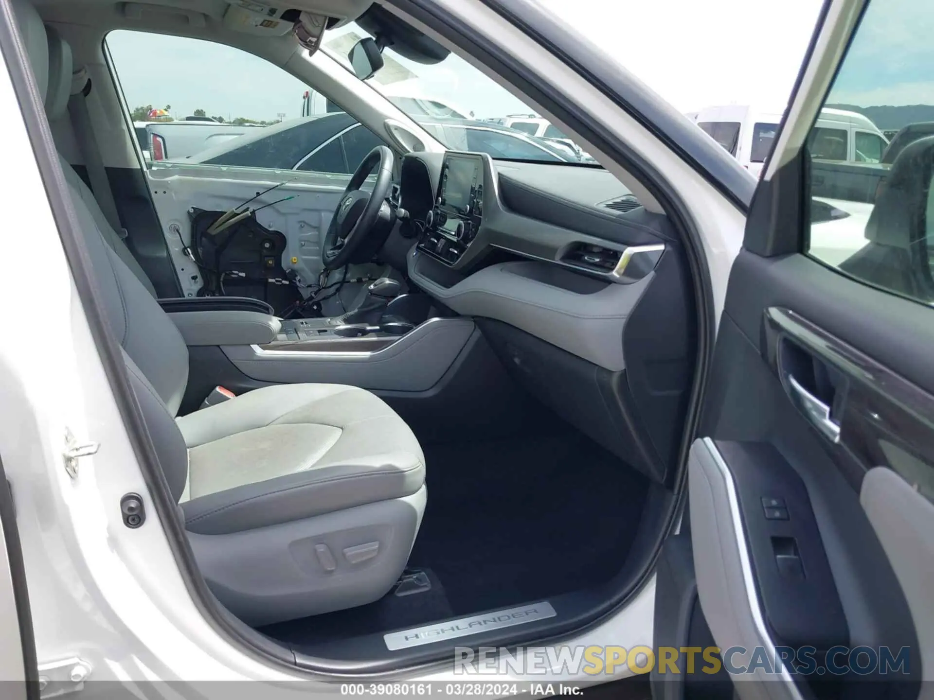 5 fotografías del automóvil dañado 5TDYARAH9LS002212 TOYOTA HIGHLANDER 2020