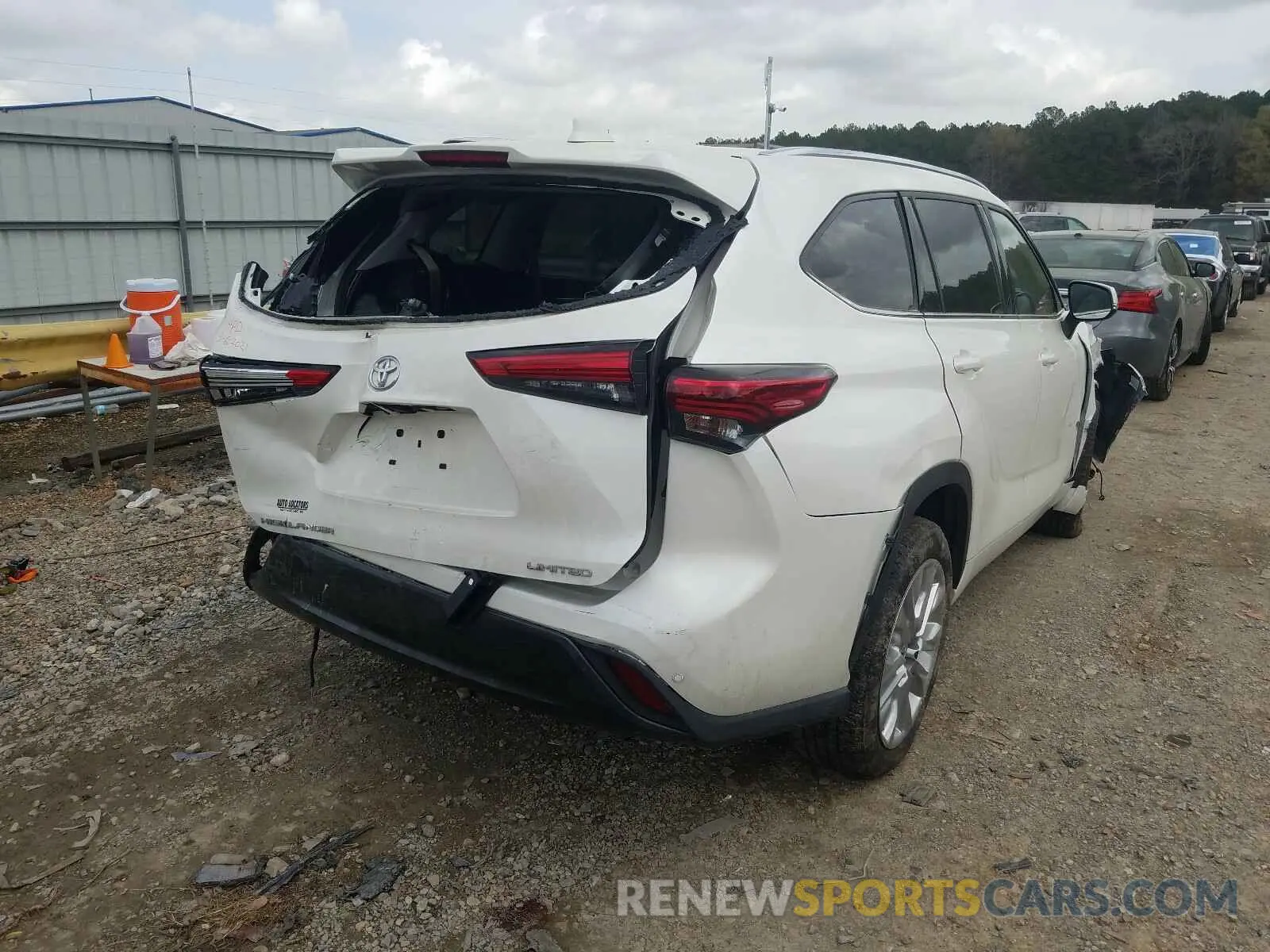 4 fotografías del automóvil dañado 5TDYZRAH4LS005673 TOYOTA HIGHLANDER 2020
