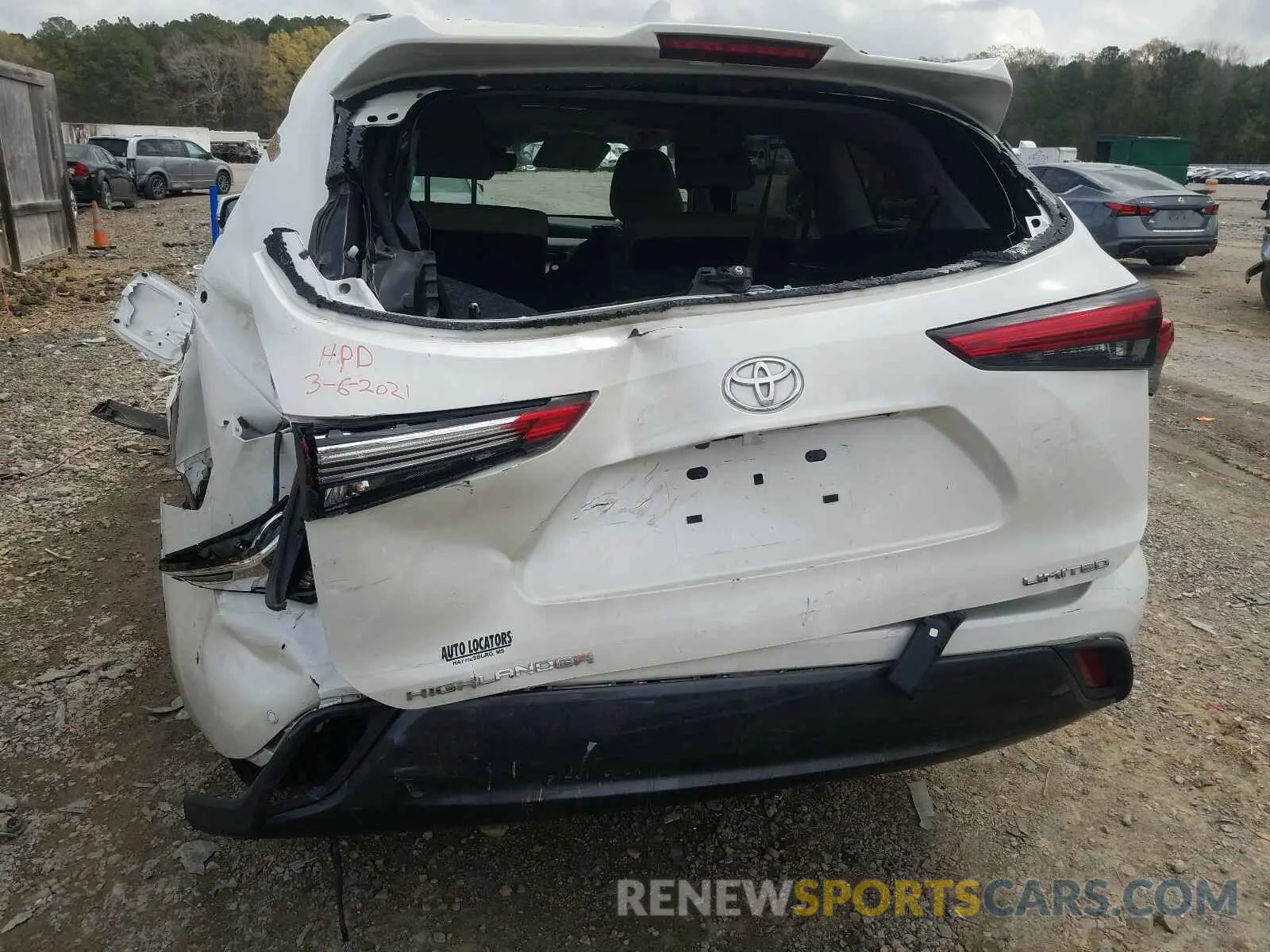 9 fotografías del automóvil dañado 5TDYZRAH4LS005673 TOYOTA HIGHLANDER 2020