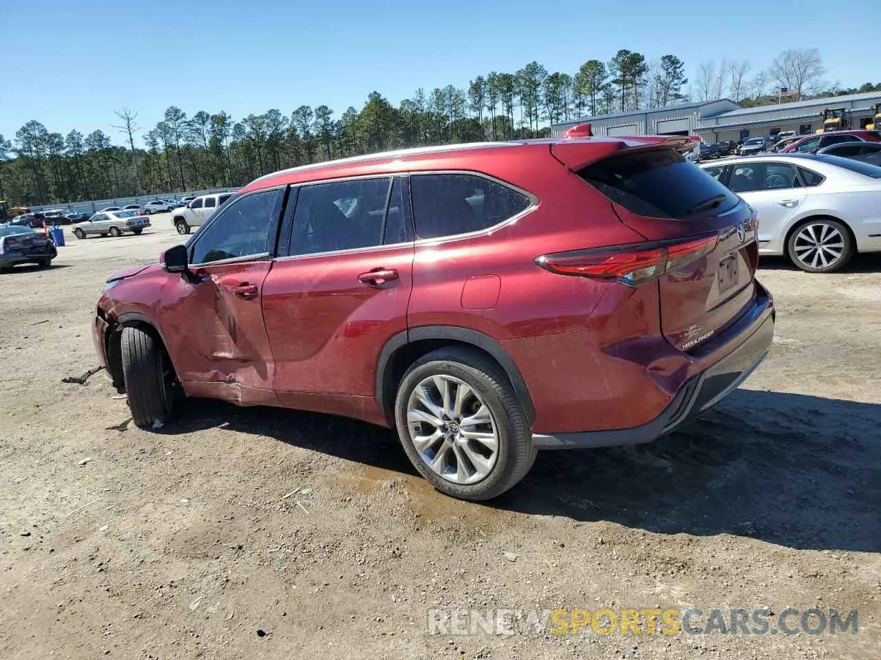 2 fotografías del automóvil dañado 5TDYZRAH8LS019866 TOYOTA HIGHLANDER 2020