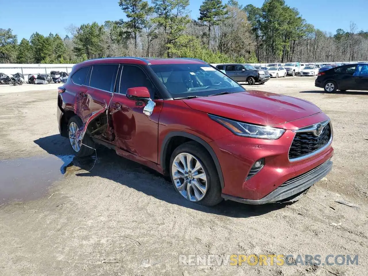 4 fotografías del automóvil dañado 5TDYZRAH8LS019866 TOYOTA HIGHLANDER 2020