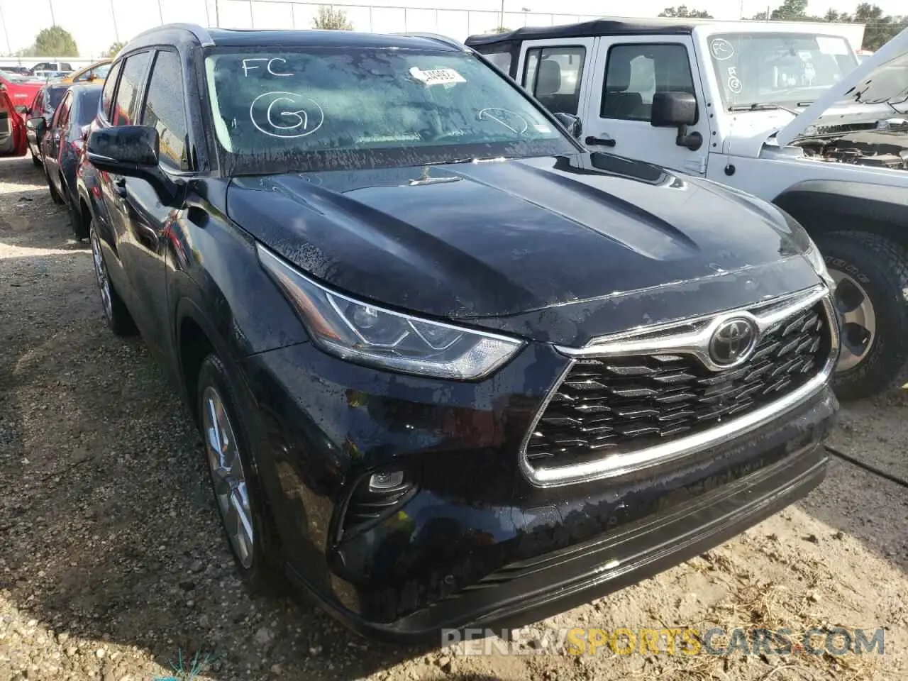1 fotografías del automóvil dañado 5TDYZRAH8LS025098 TOYOTA HIGHLANDER 2020
