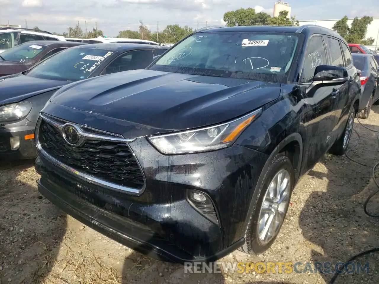 2 fotografías del automóvil dañado 5TDYZRAH8LS025098 TOYOTA HIGHLANDER 2020