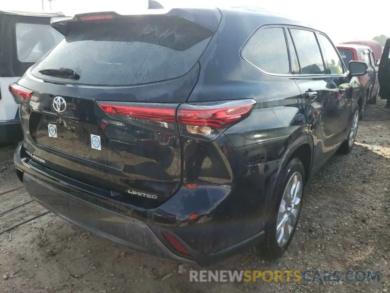4 fotografías del automóvil dañado 5TDYZRAH8LS025098 TOYOTA HIGHLANDER 2020