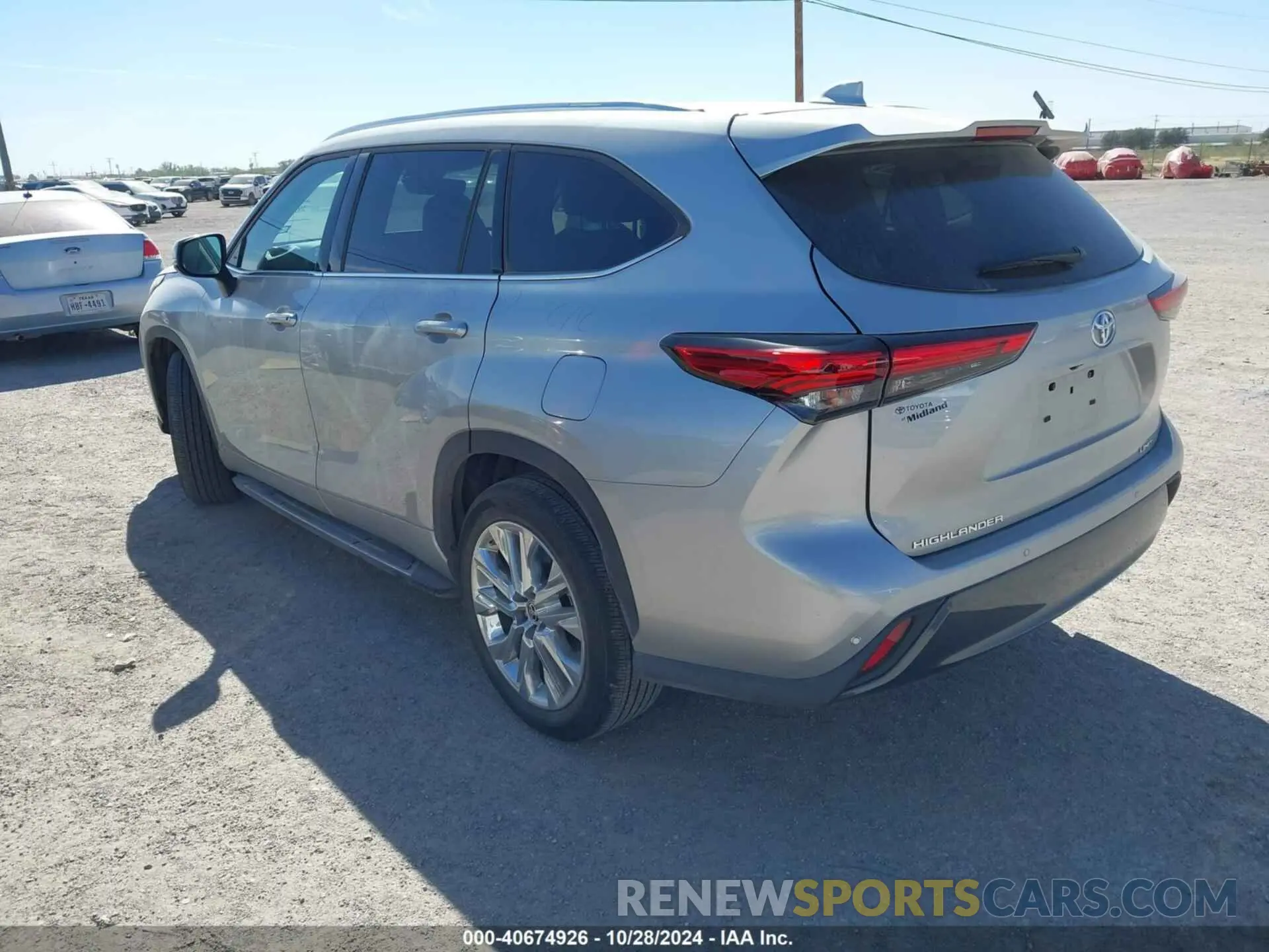 3 fotografías del automóvil dañado 5TDYZRAH9LS031136 TOYOTA HIGHLANDER 2020