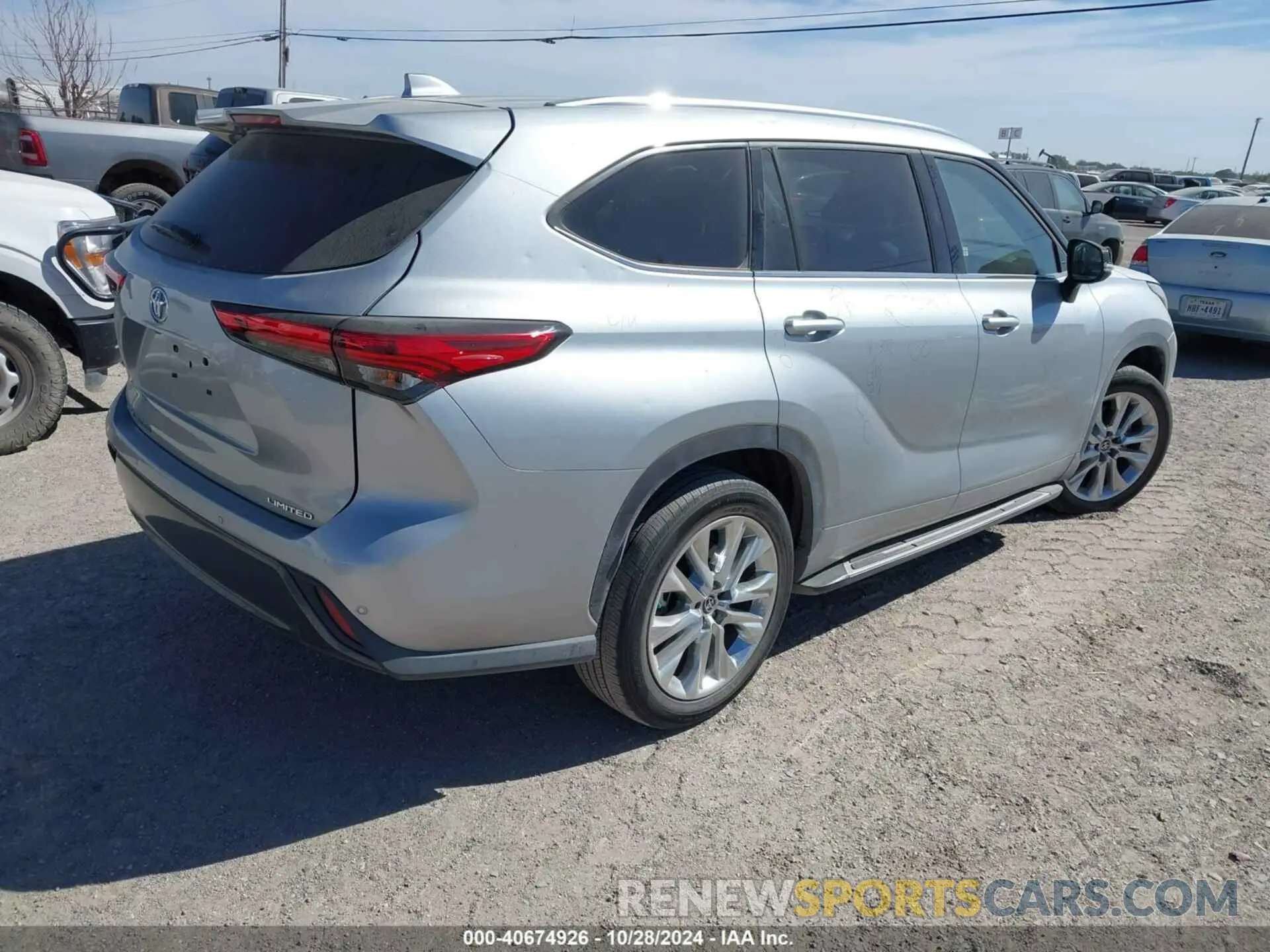 4 fotografías del automóvil dañado 5TDYZRAH9LS031136 TOYOTA HIGHLANDER 2020
