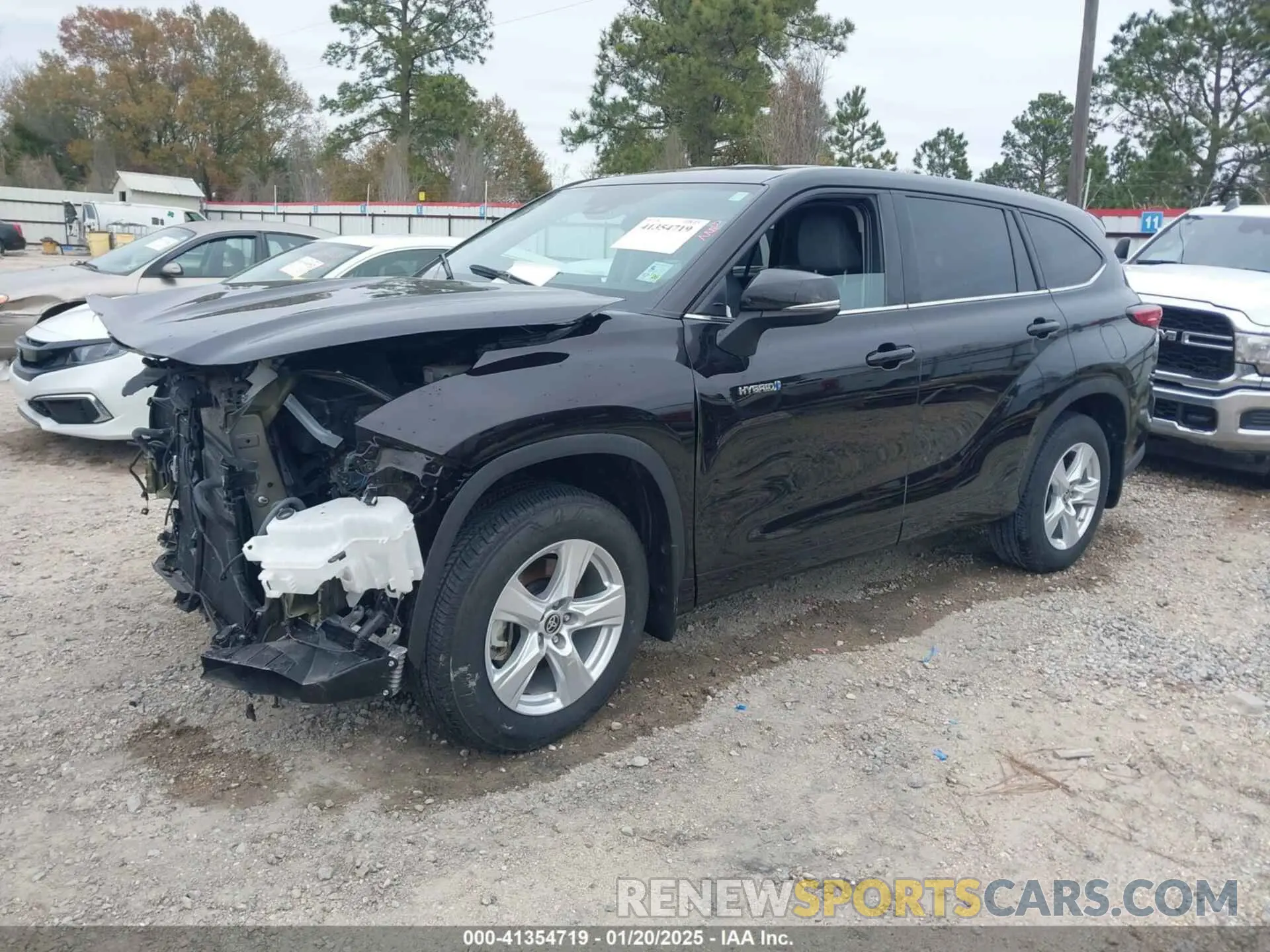 2 fotografías del automóvil dañado 5TDZARAH7LS002438 TOYOTA HIGHLANDER 2020