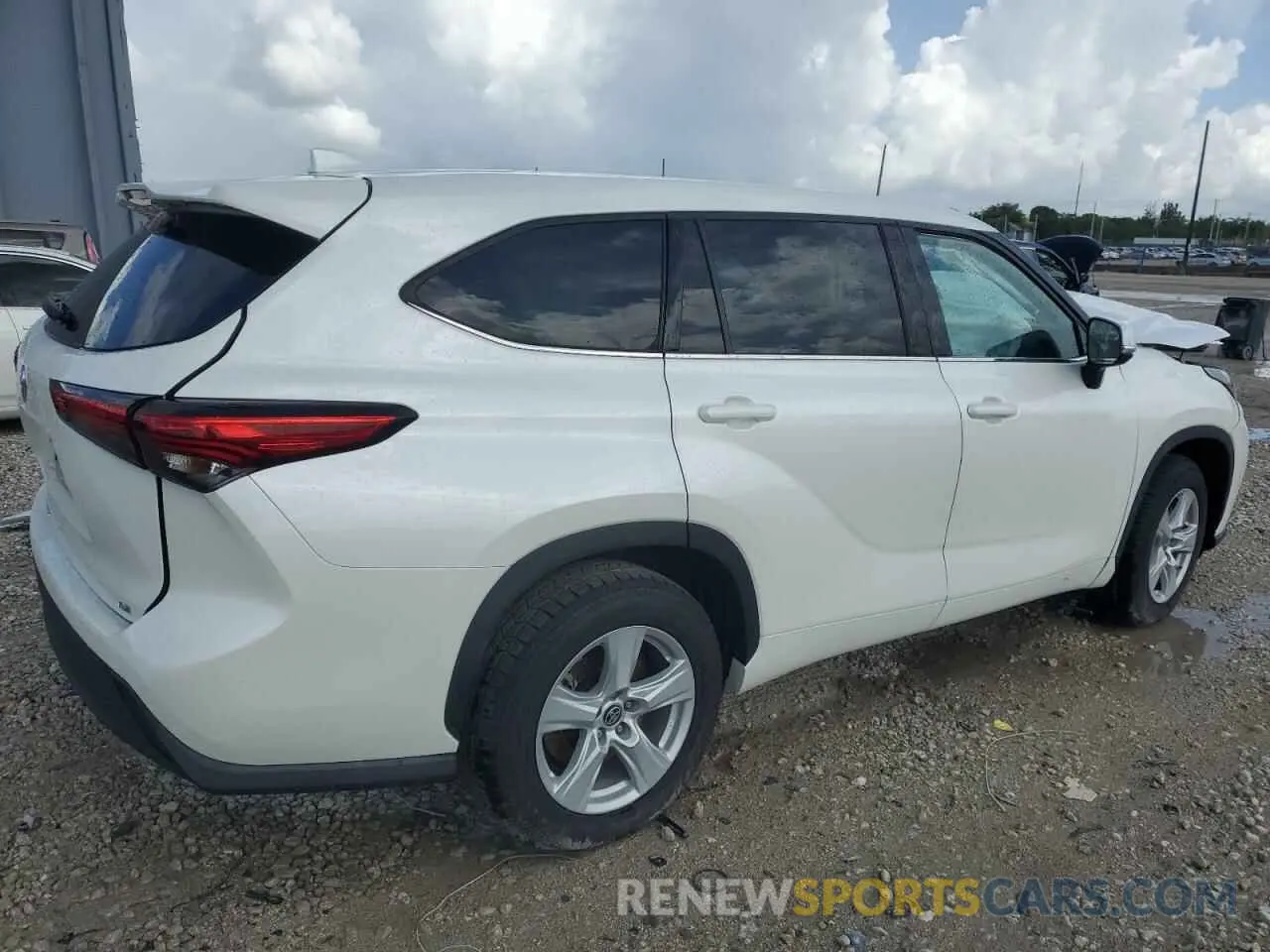 3 fotografías del automóvil dañado 5TDZZRAH2LS510230 TOYOTA HIGHLANDER 2020