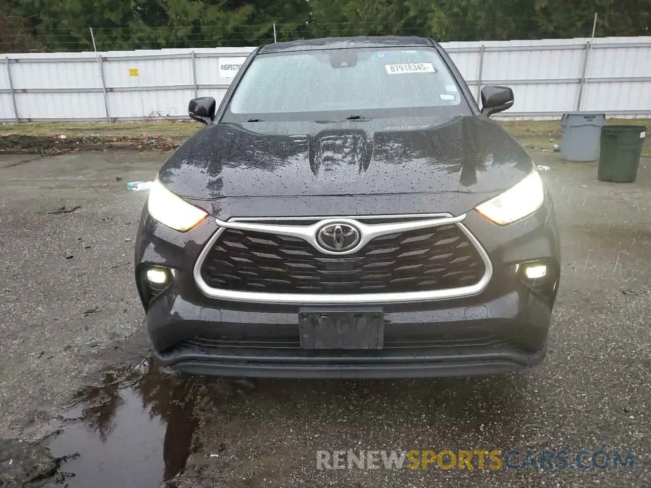 5 fotografías del automóvil dañado 5TDZZRAH3LS009797 TOYOTA HIGHLANDER 2020