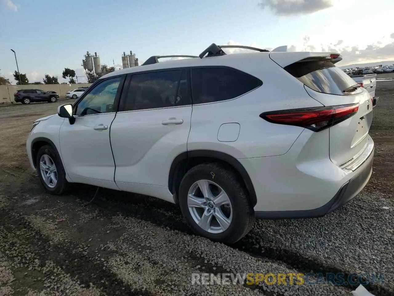 2 fotografías del automóvil dañado 5TDZZRAH3LS505022 TOYOTA HIGHLANDER 2020
