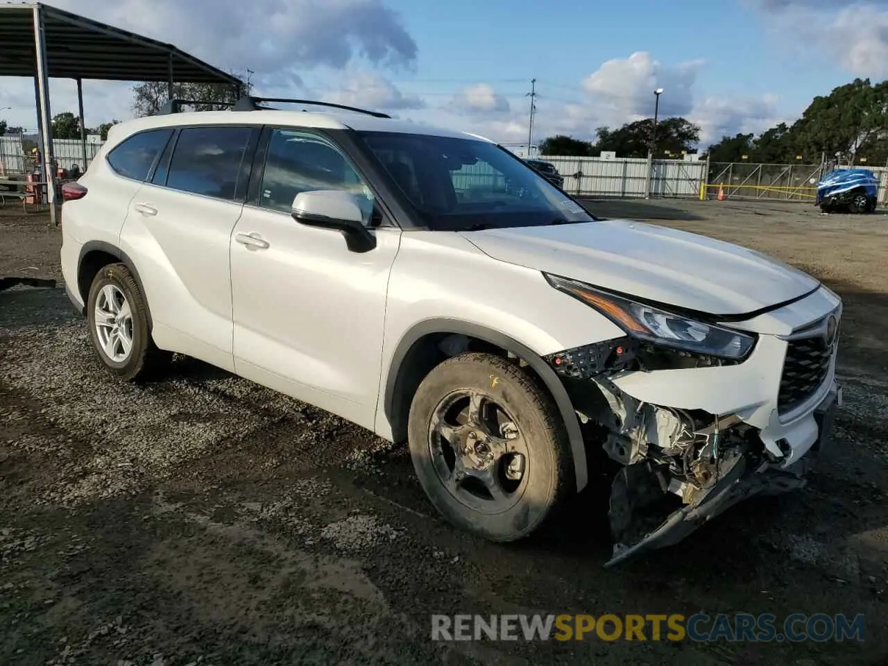 4 fotografías del automóvil dañado 5TDZZRAH3LS505022 TOYOTA HIGHLANDER 2020