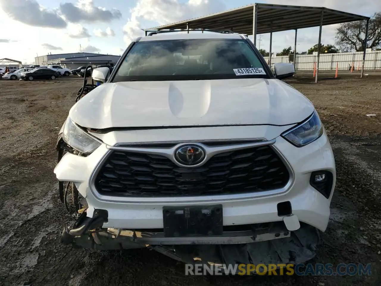 5 fotografías del automóvil dañado 5TDZZRAH3LS505022 TOYOTA HIGHLANDER 2020
