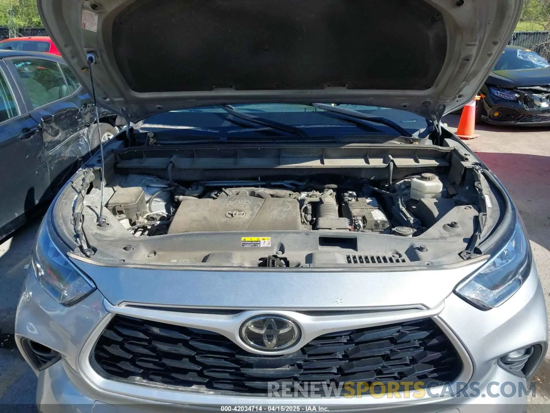 10 fotografías del automóvil dañado 5TDZZRAH6LS027761 TOYOTA HIGHLANDER 2020