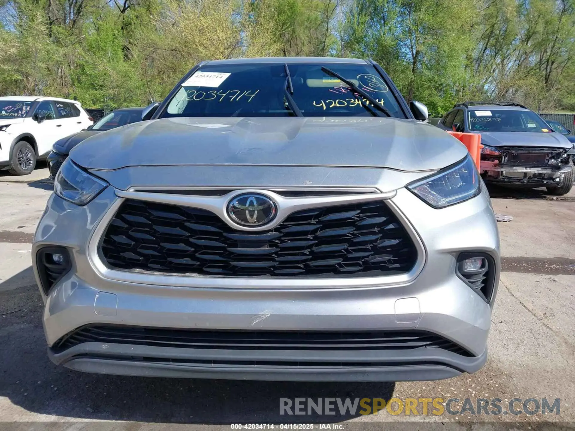 6 fotografías del automóvil dañado 5TDZZRAH6LS027761 TOYOTA HIGHLANDER 2020