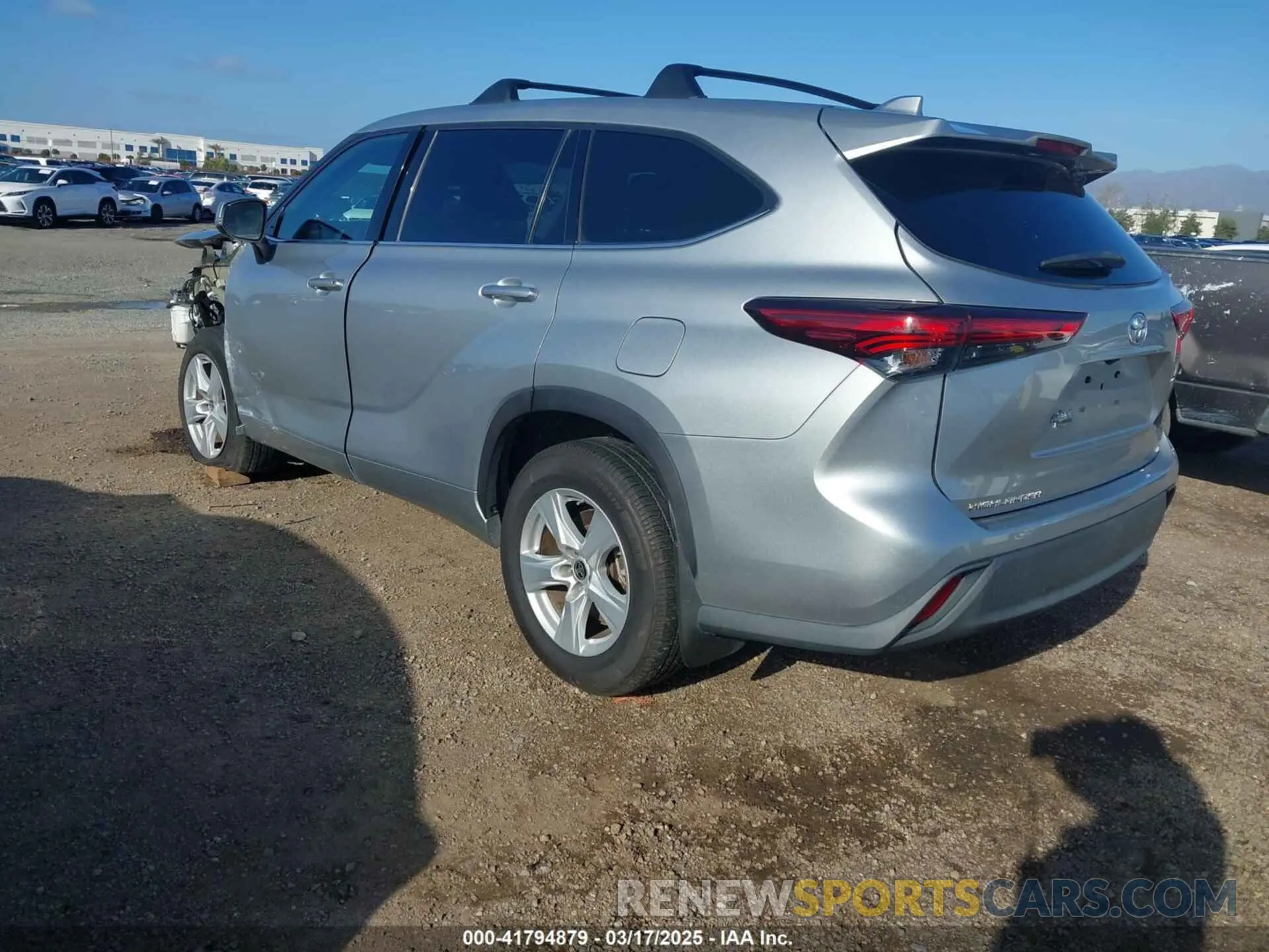 3 fotografías del automóvil dañado 5TDZZRAH6LS500736 TOYOTA HIGHLANDER 2020
