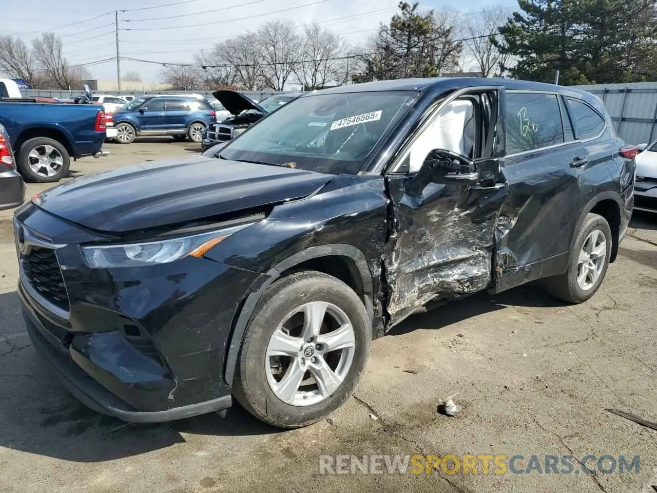 1 fotografías del automóvil dañado 5TDZZRAH6LS503801 TOYOTA HIGHLANDER 2020