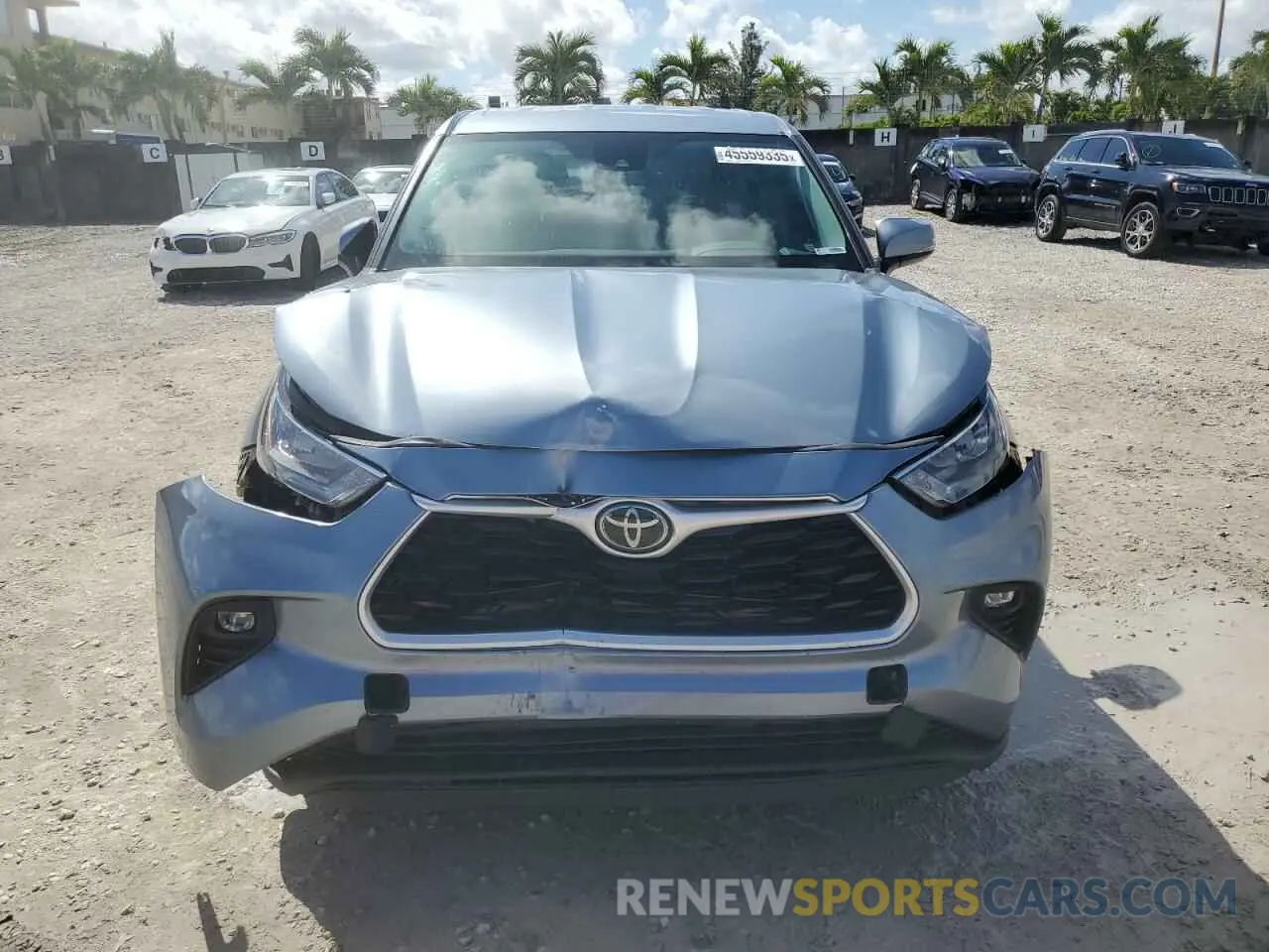 5 fotografías del automóvil dañado 5TDZZRAH7LS006417 TOYOTA HIGHLANDER 2020