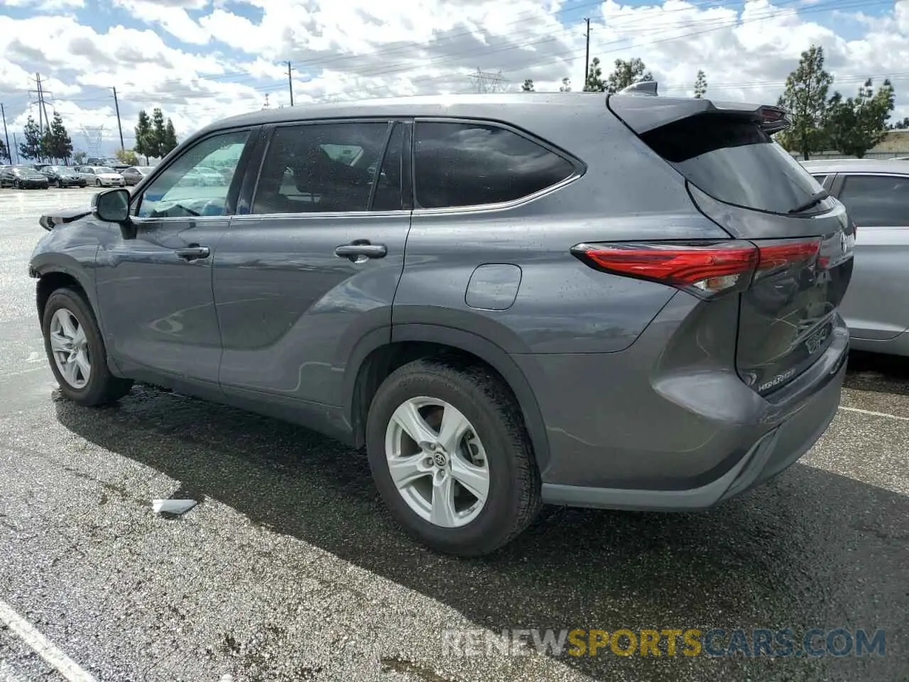 2 fotografías del automóvil dañado 5TDZZRAH7LS009964 TOYOTA HIGHLANDER 2020
