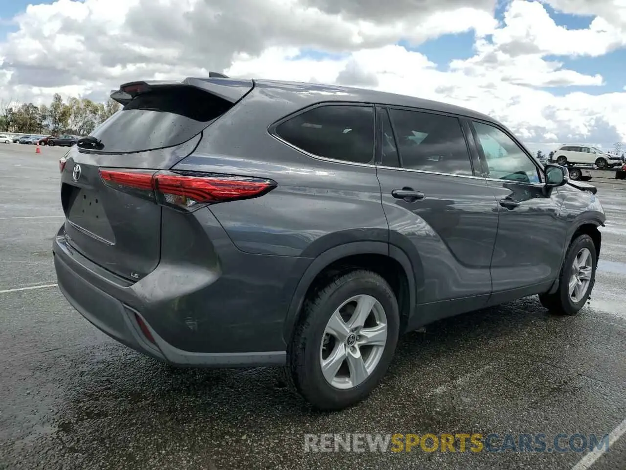 3 fotografías del automóvil dañado 5TDZZRAH7LS009964 TOYOTA HIGHLANDER 2020