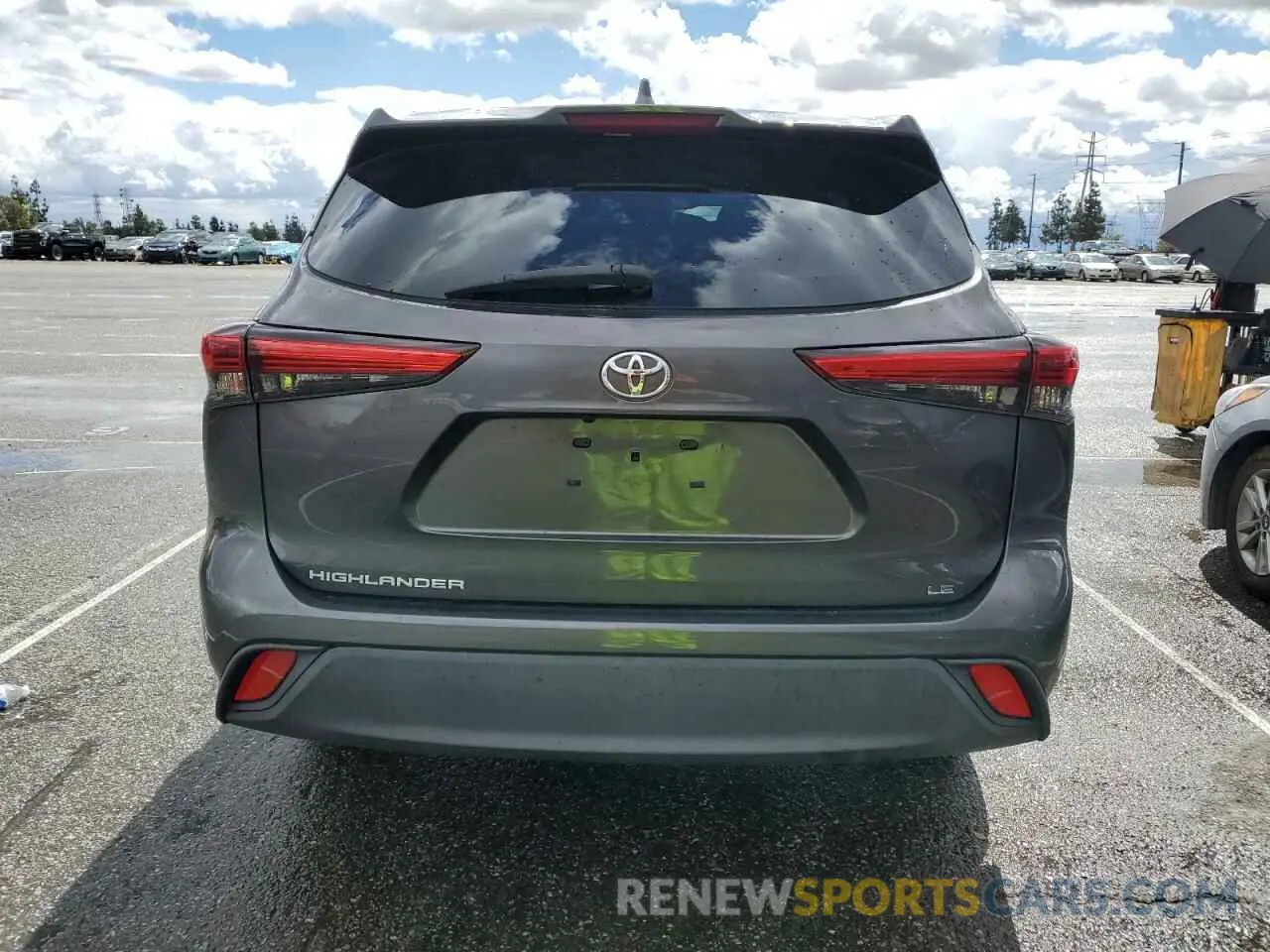 6 fotografías del automóvil dañado 5TDZZRAH7LS009964 TOYOTA HIGHLANDER 2020