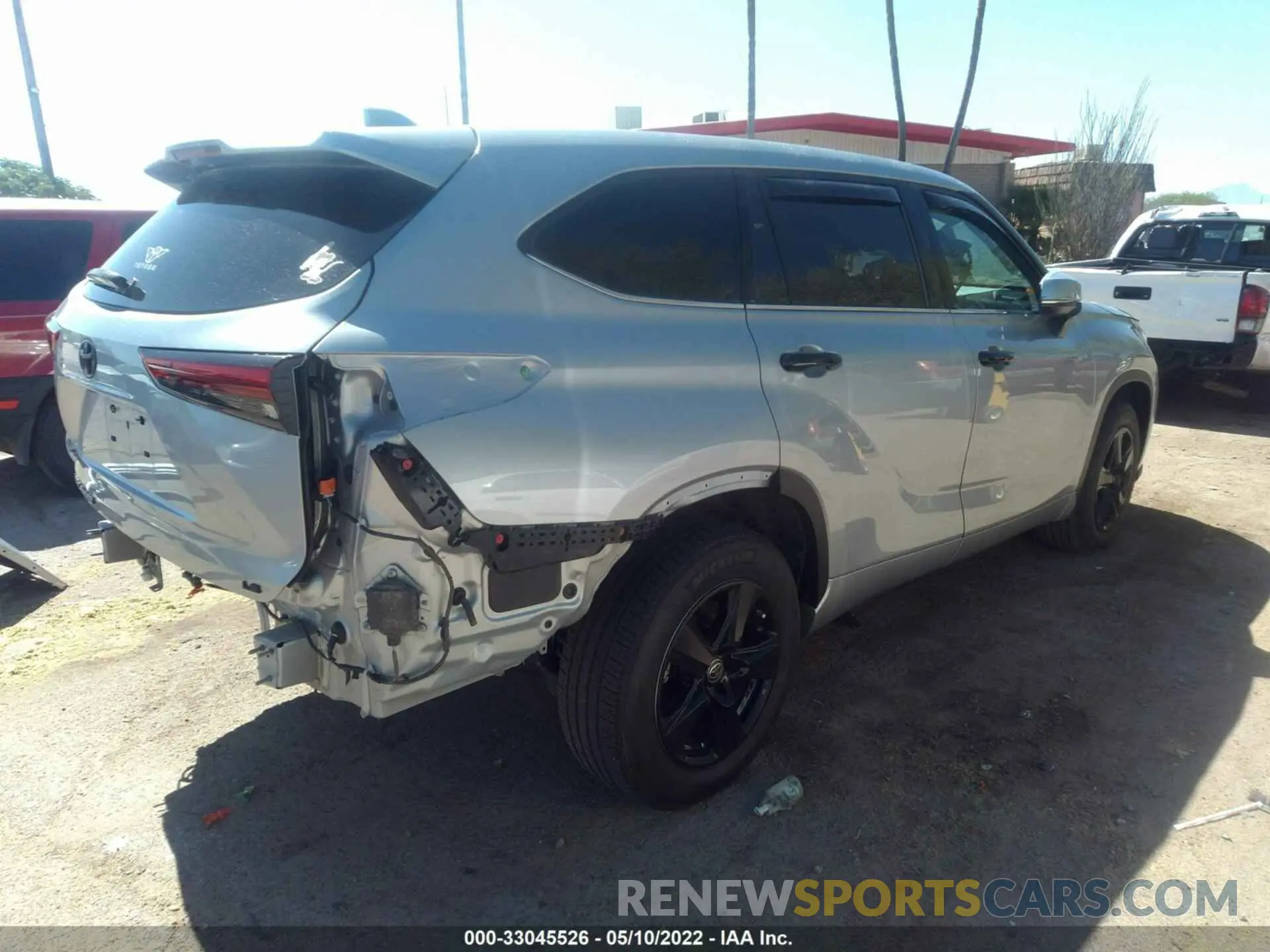 4 fotografías del automóvil dañado 5TDZZRAH7LS506187 TOYOTA HIGHLANDER 2020